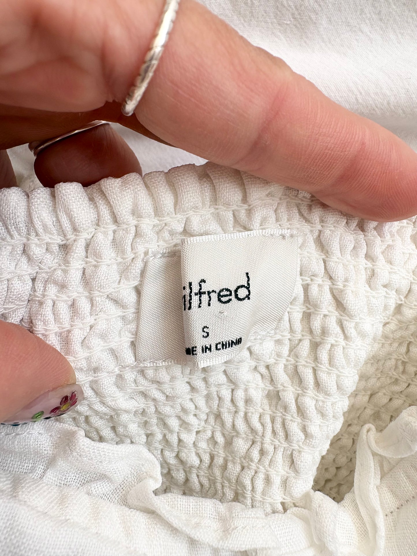 Wilfred Wander linen bustier crop top Small