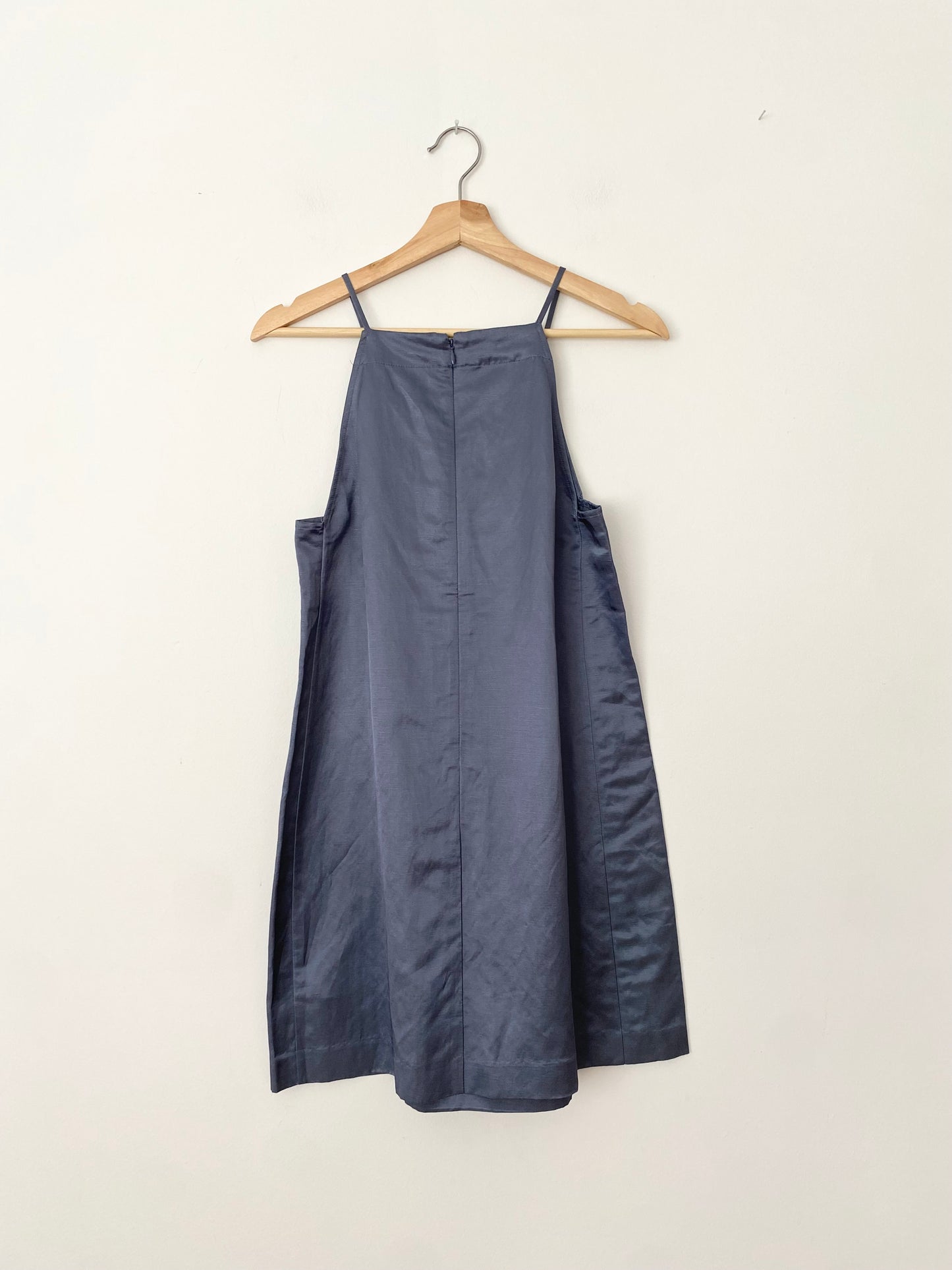Madewell Highneck linen blend mini dress XS
