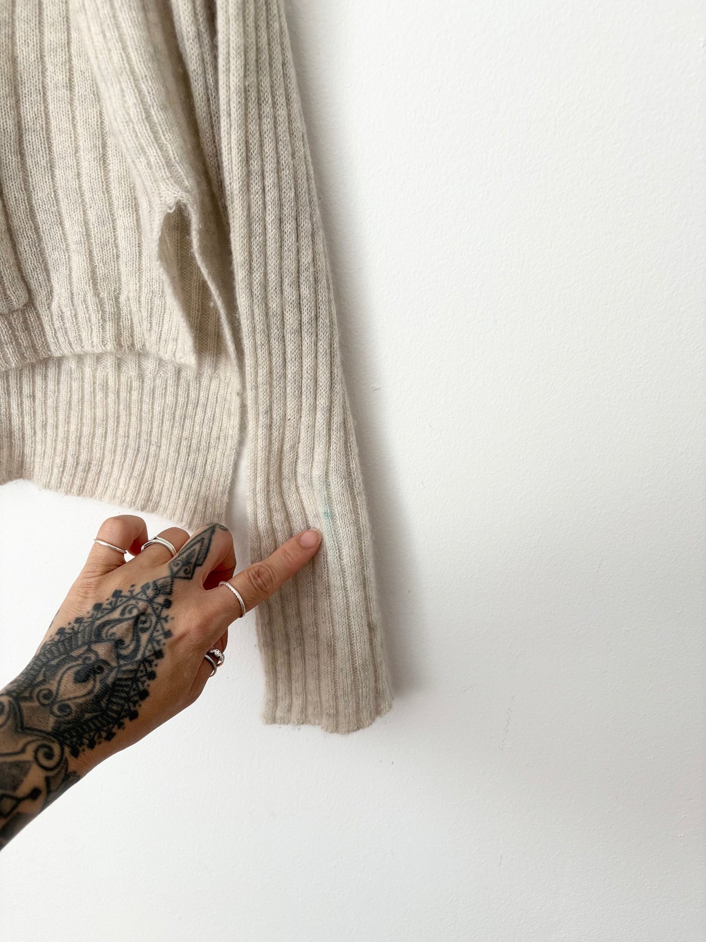 ATM Cashmere ribbed cardigan Large