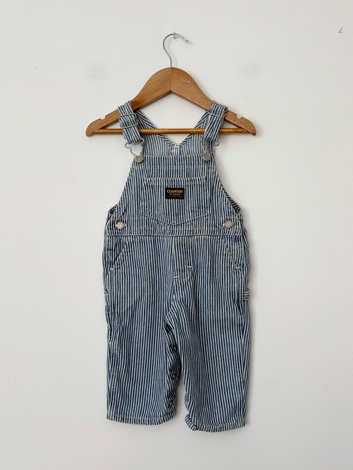 Vintage oshkosh stripe overalls 12 months