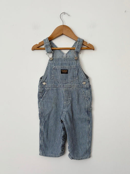 Salopette vintage à rayures Oshkosh 12 mois