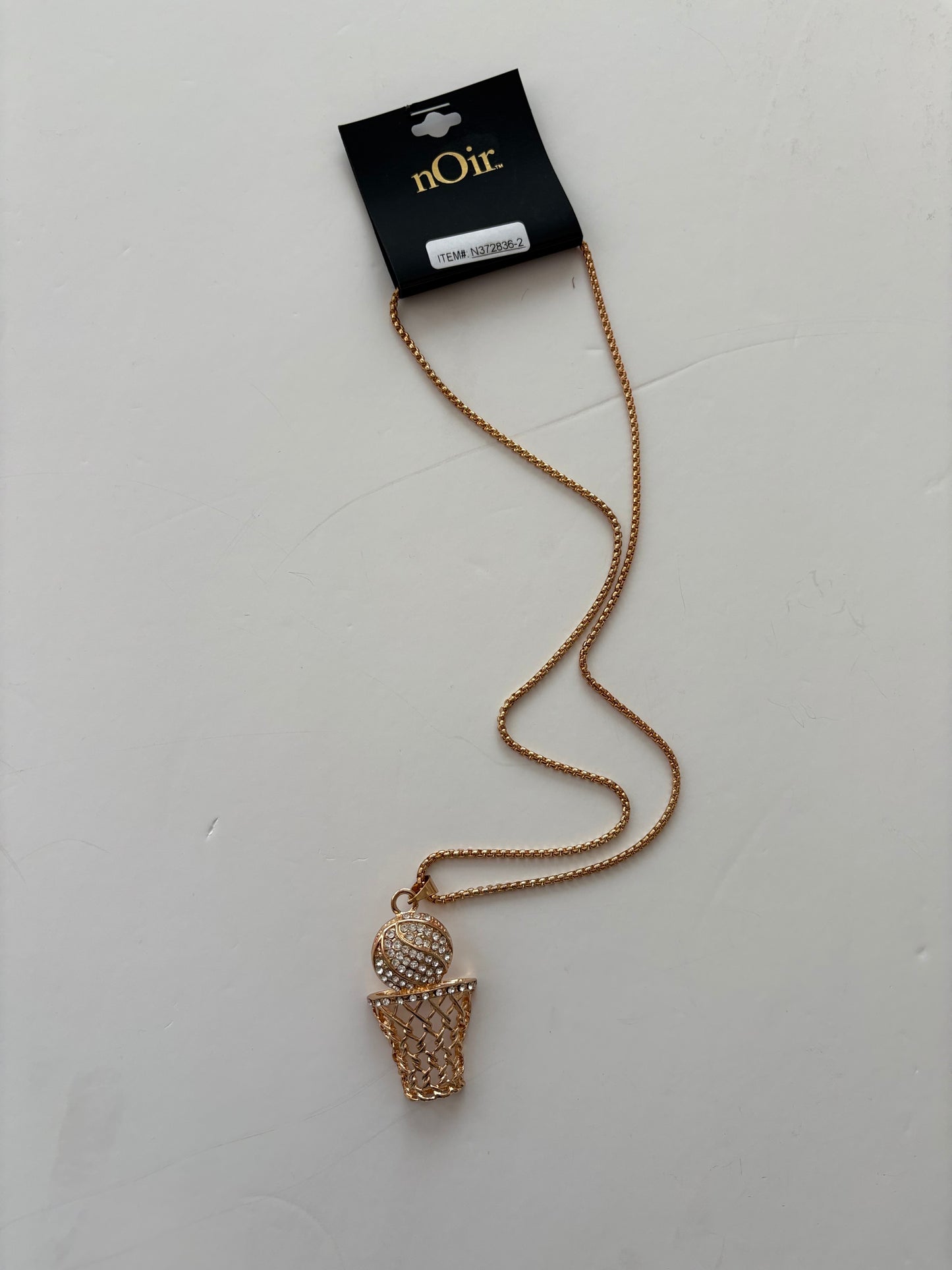 Collier créoles plaqué or Noir NYC Iced out