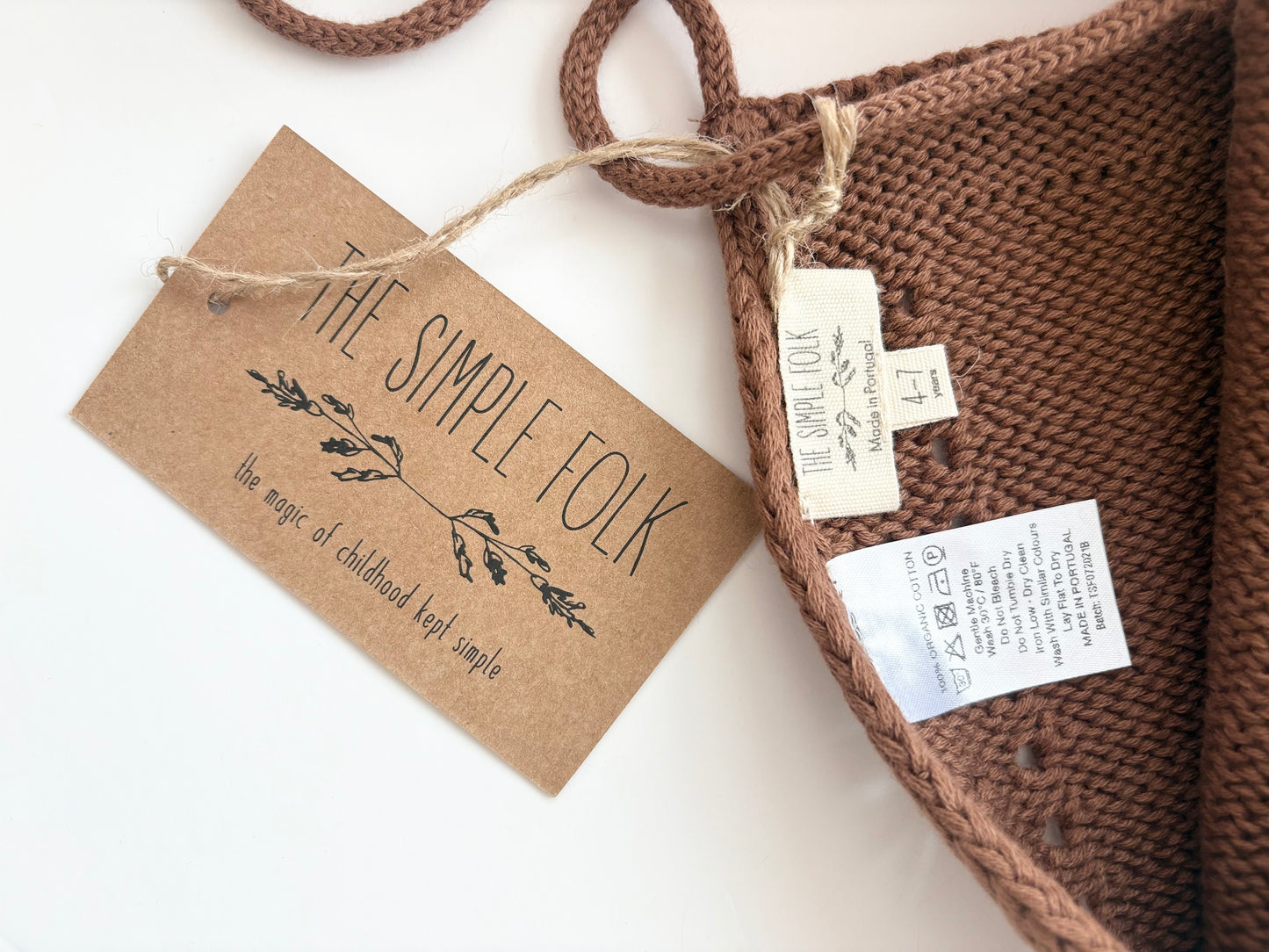 Le chapeau de gnome The simple folk en moka 4/7 ans