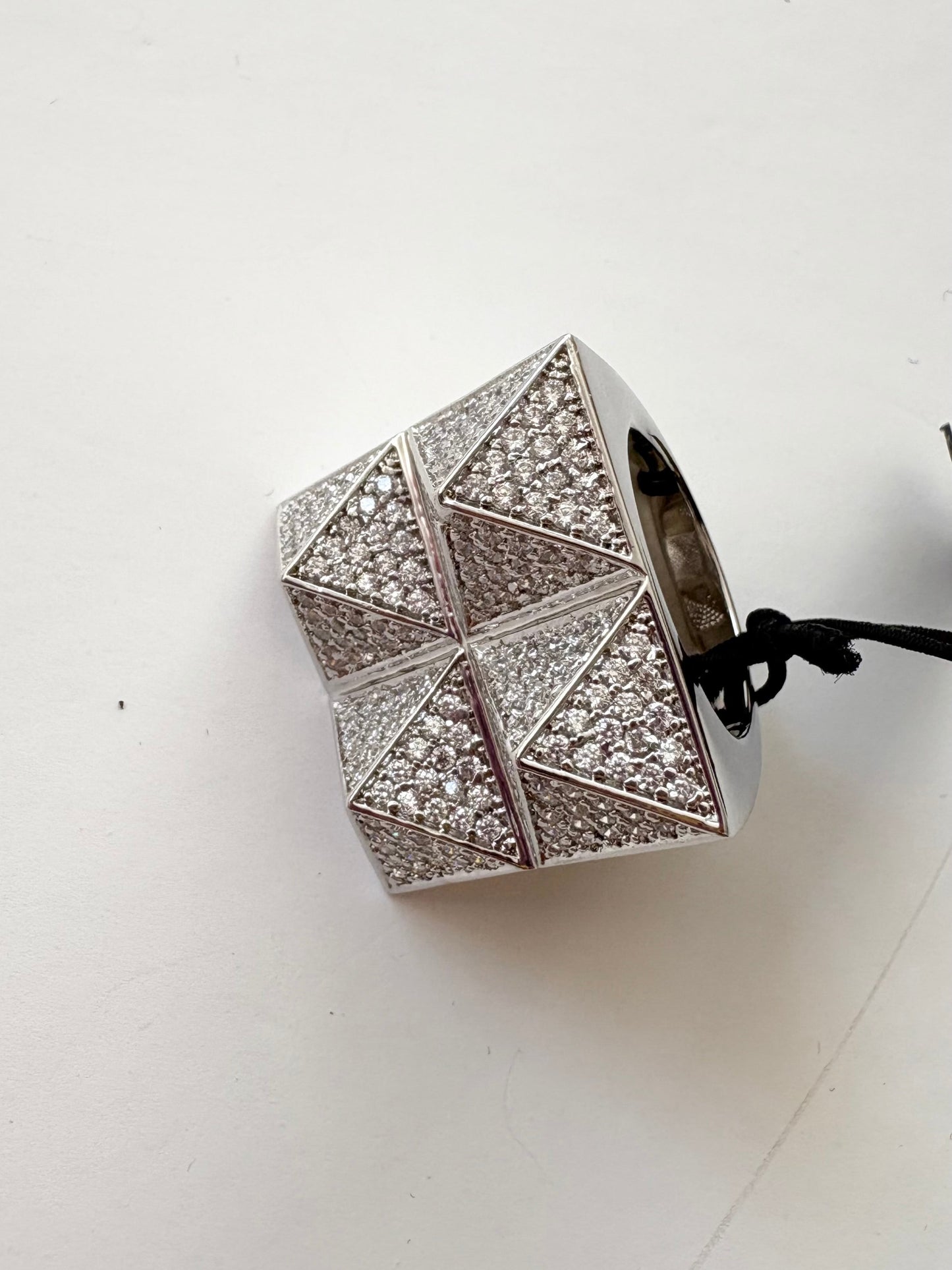 Noir NYC four stud pyramid ring