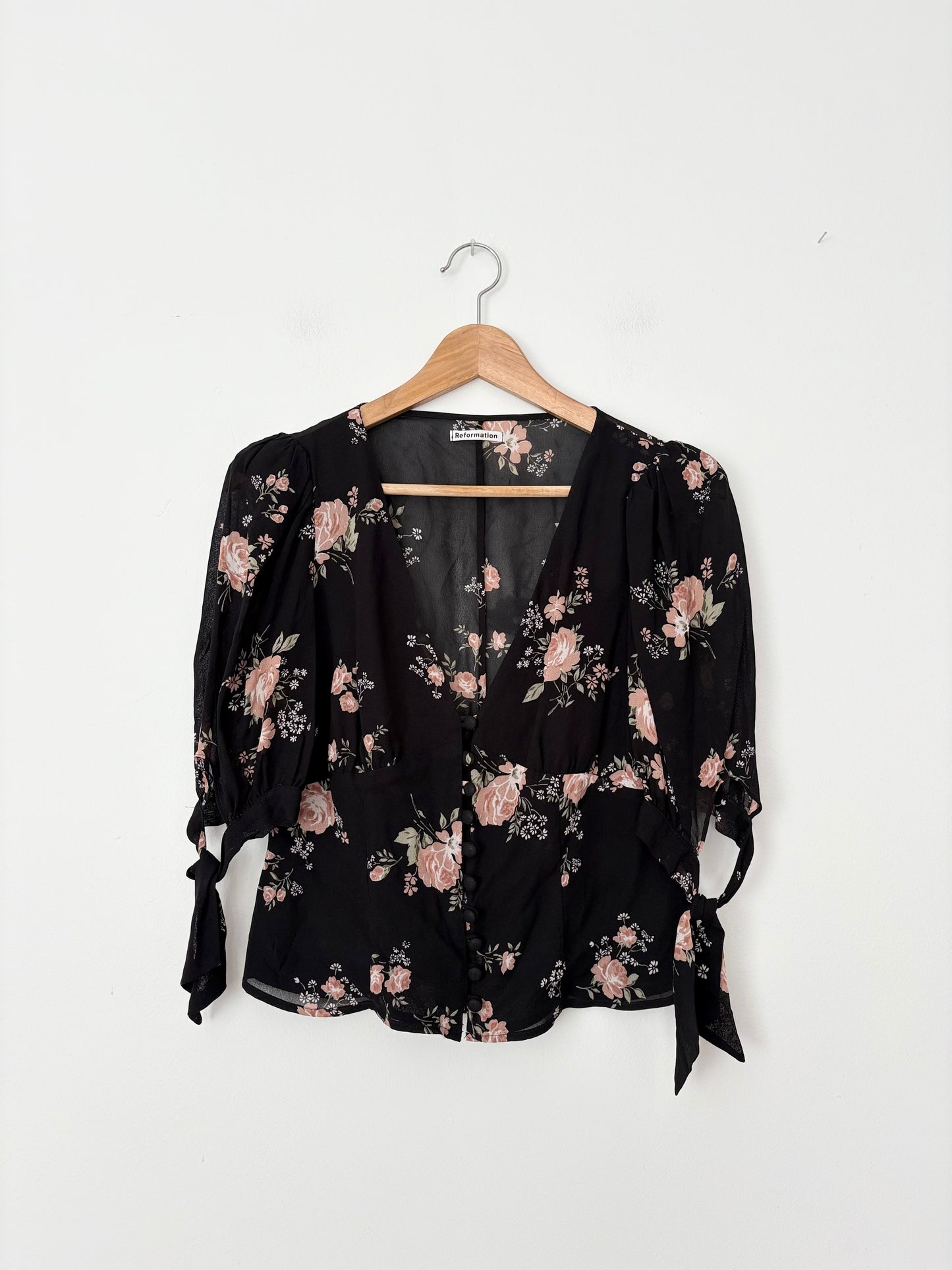 Reformation Ani floral top S/M