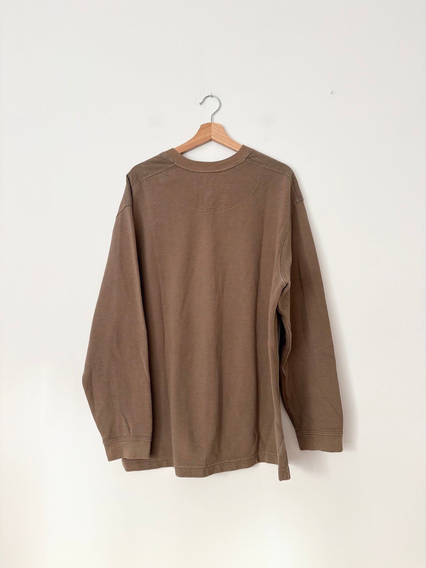 Pull côtelé taupe vintage XL/XXL