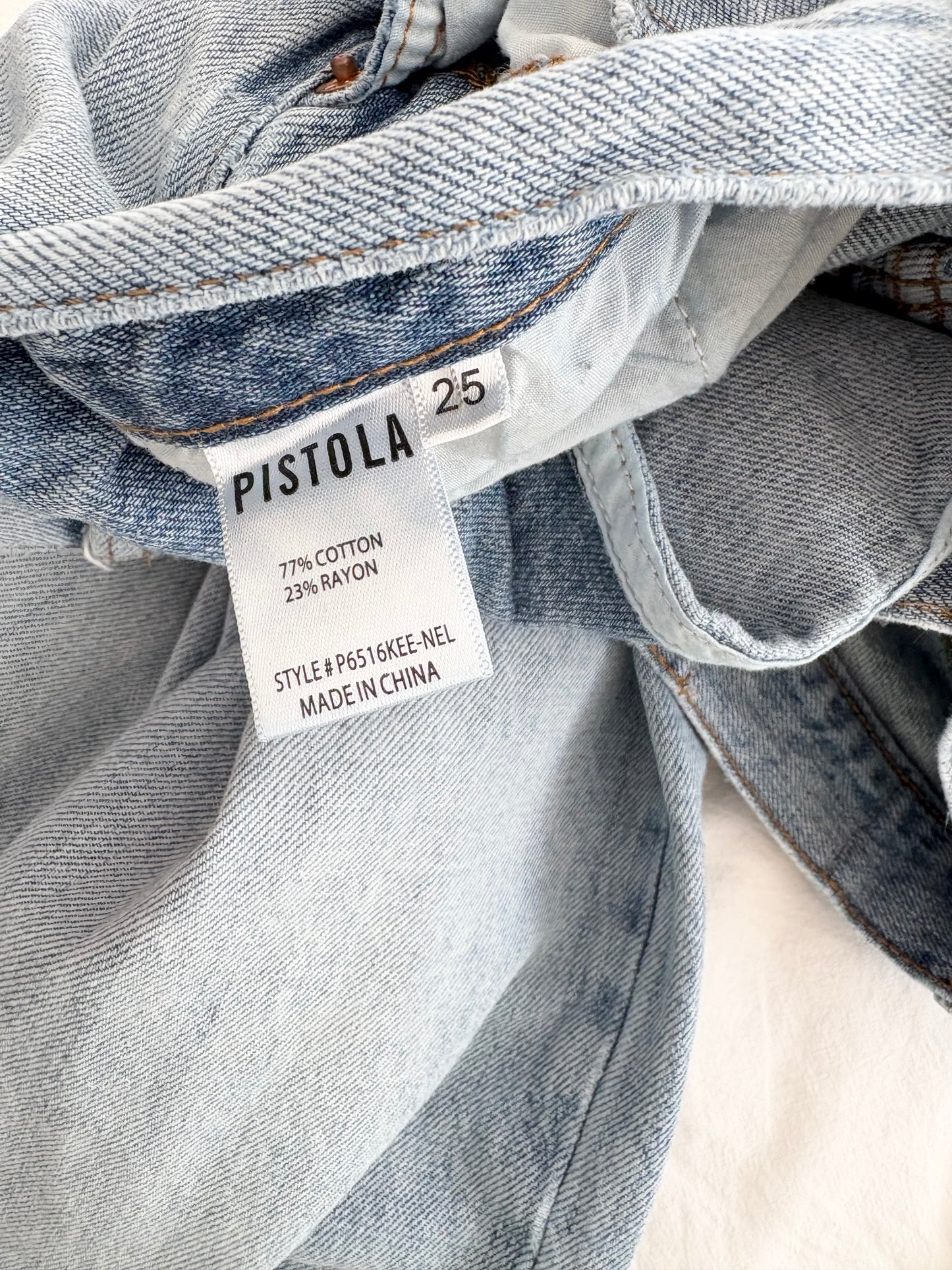Pistola Bobbie crossover wide leg jeans W25