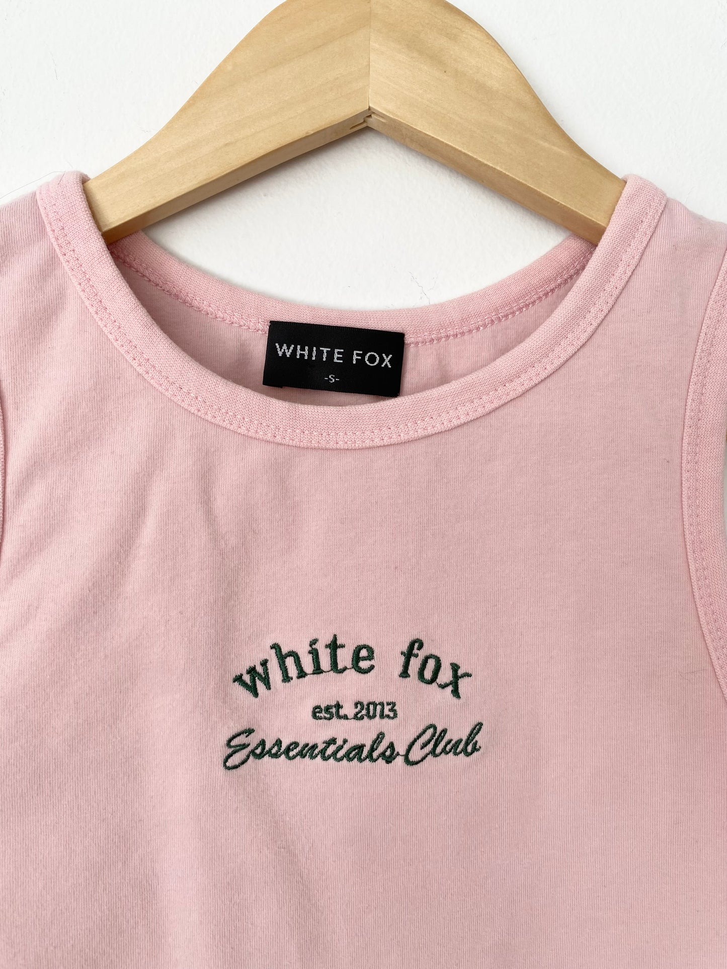 White fox baby tank top Small