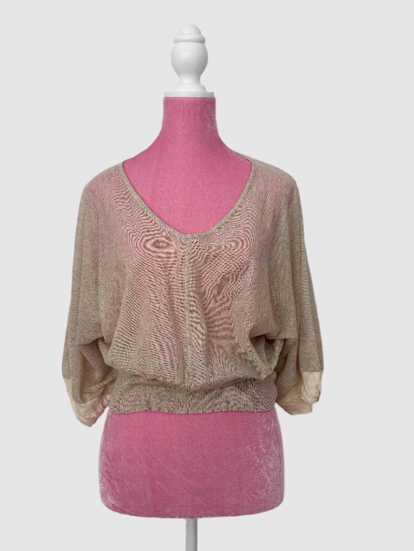 Stefano Mortari semi sheer balloon top S/M