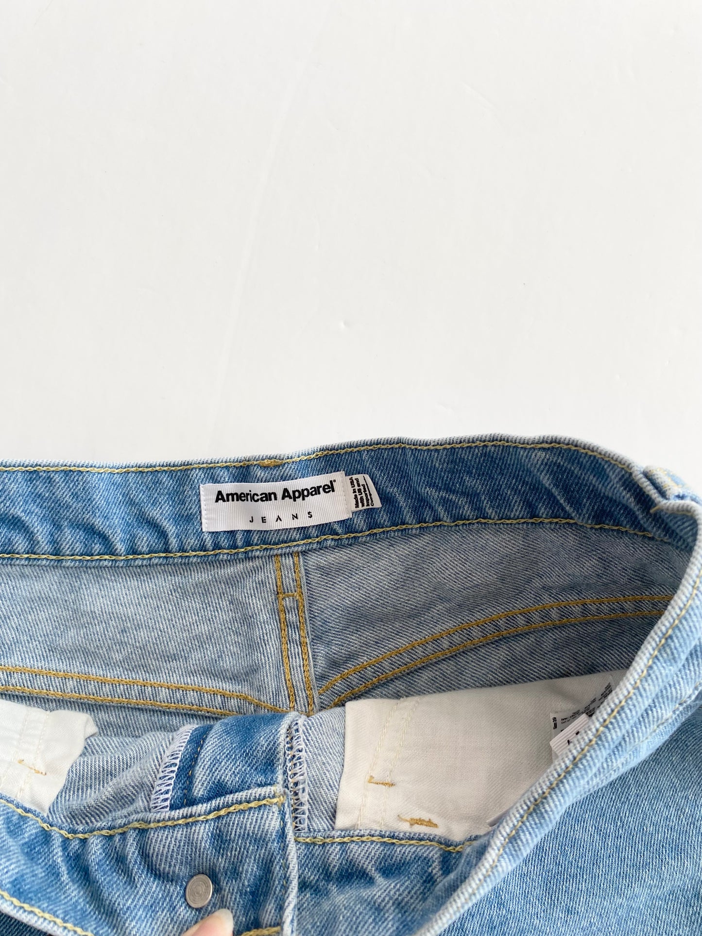 American Apparel high waist denim shorts W28