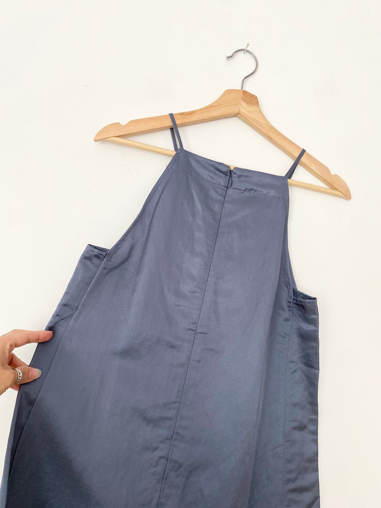 Madewell Highneck linen blend mini dress XS