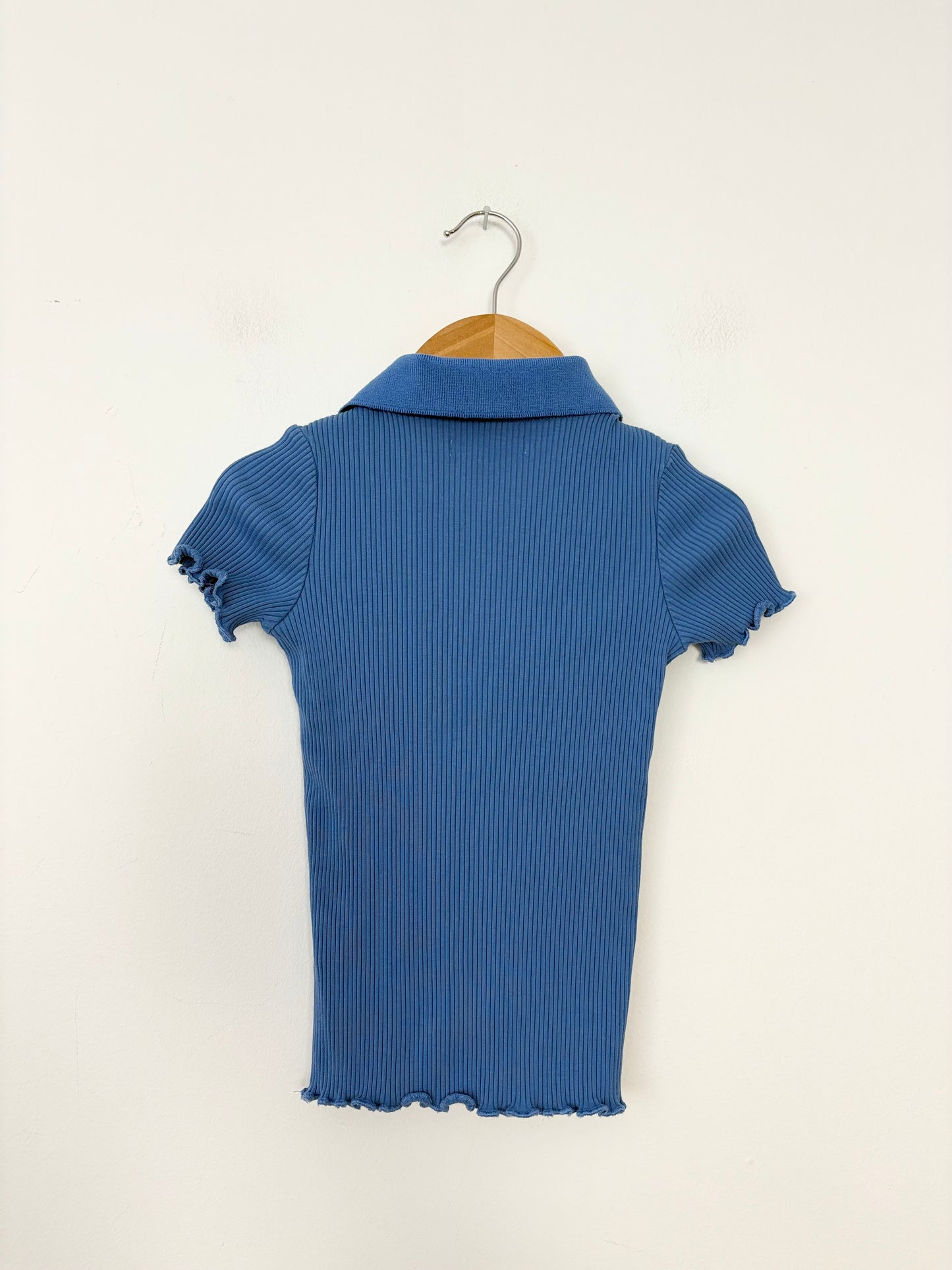 Coco Blanc ribbed polo 4/5Y