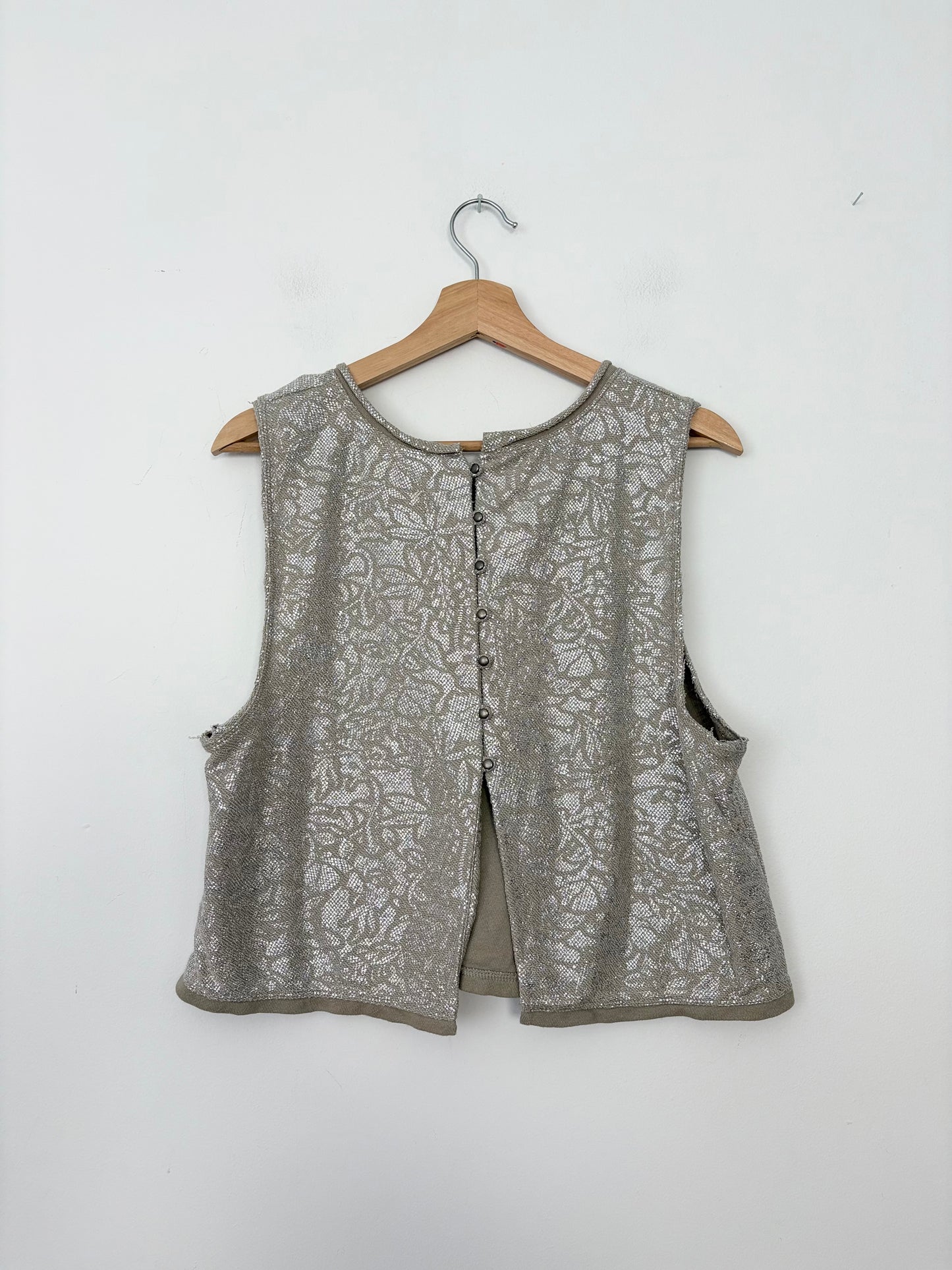 Haut court en maille métallisée Free People, taille M