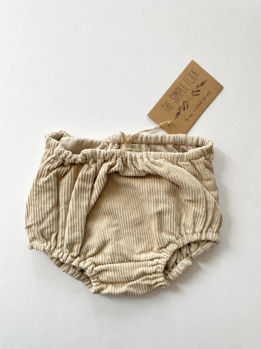 The simple folk corduroy bloomer oatmeal *Multiple sizes*