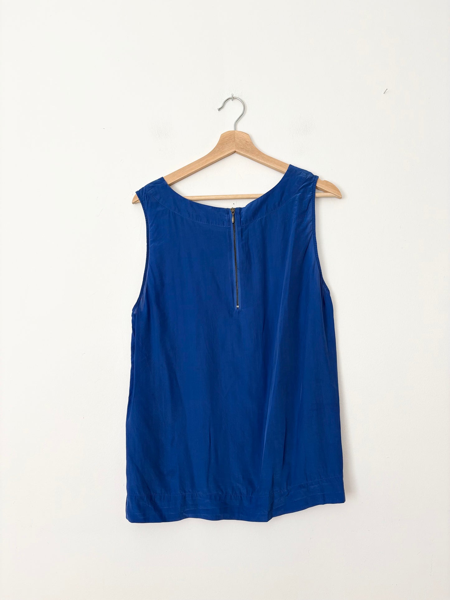 Sejour silk blend gathered tank top XL
