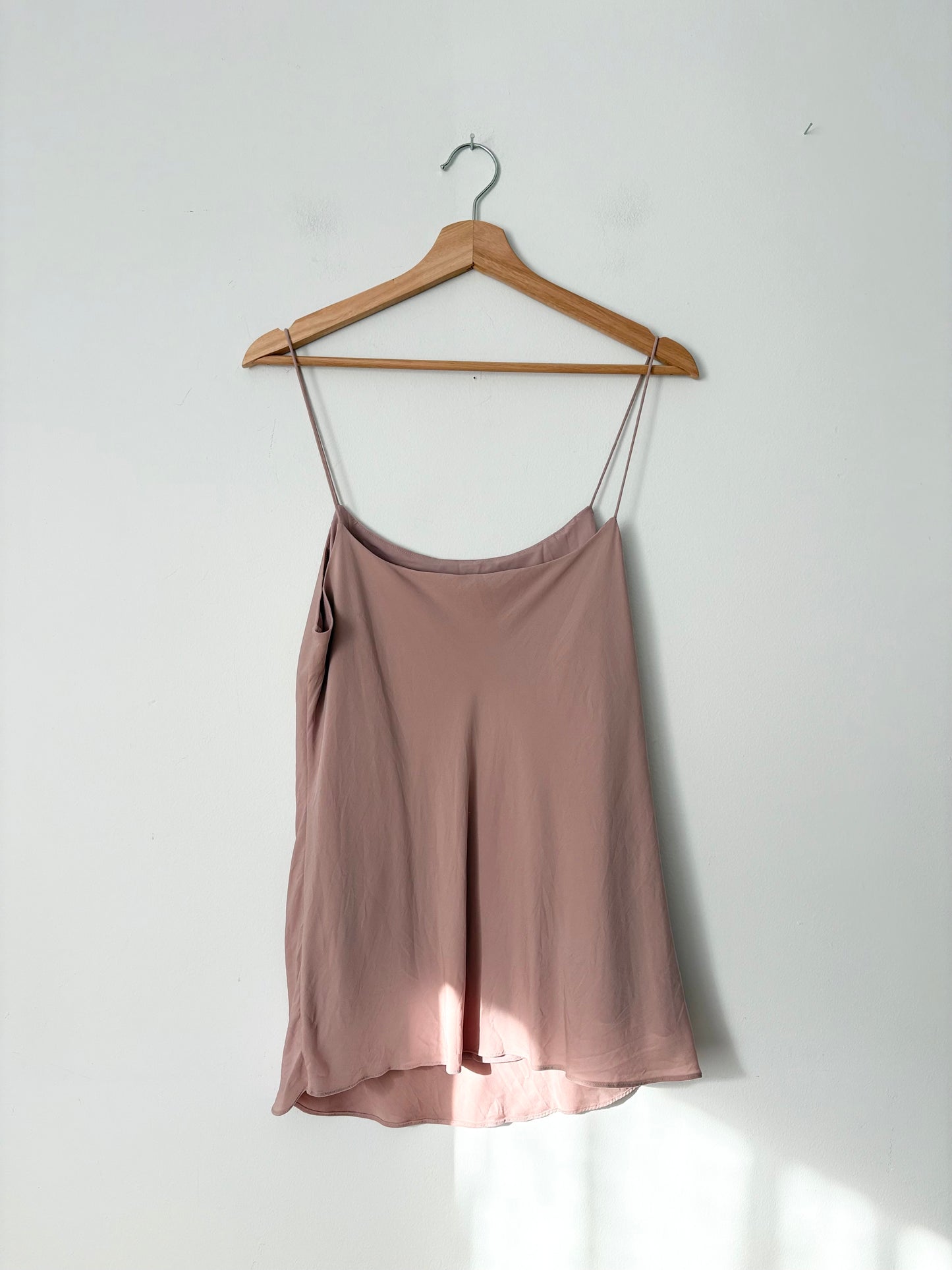 Theory Teah dusty pink silk tank top Large