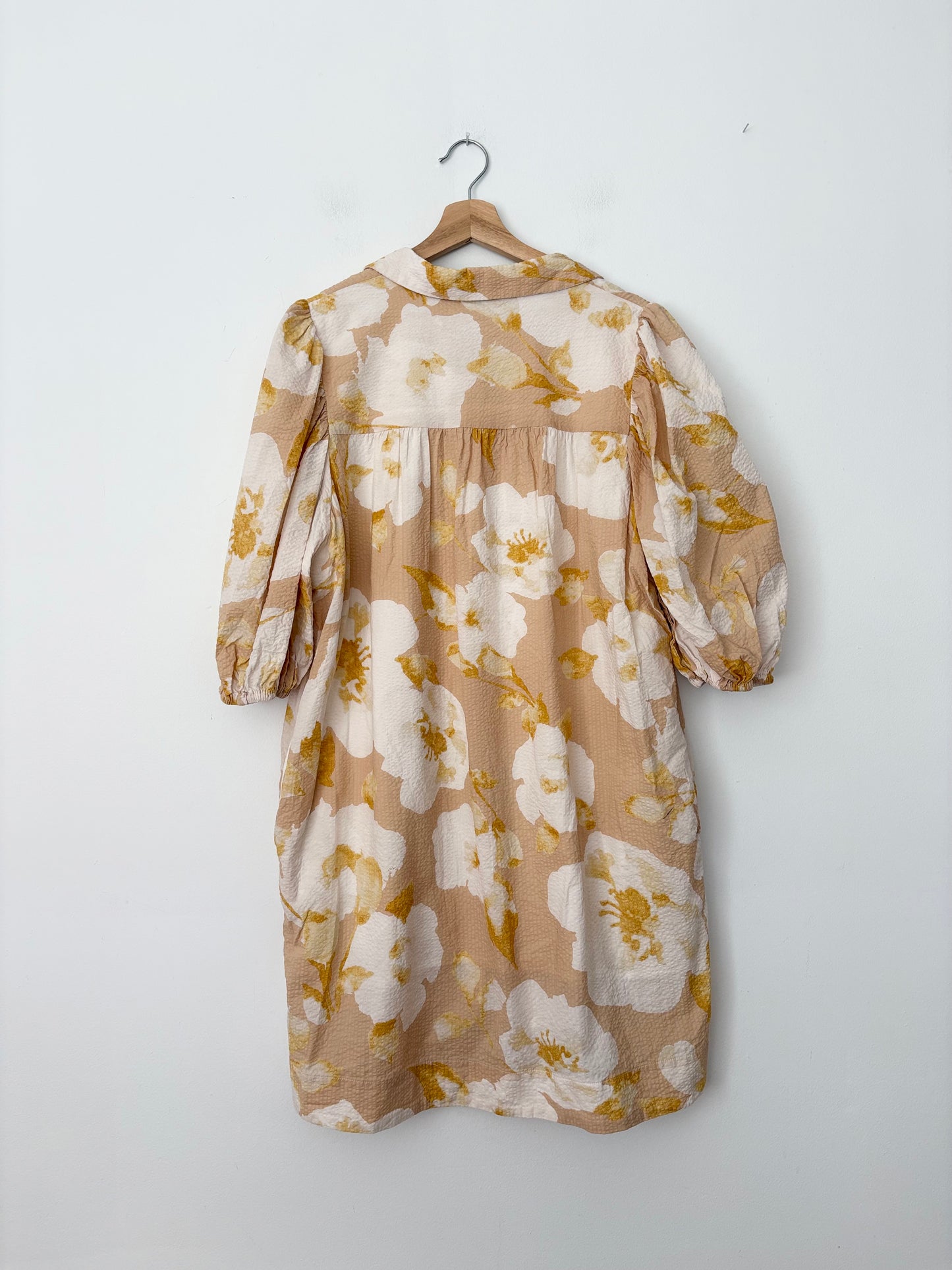 En saison Arielle floral mini shirtdress Large