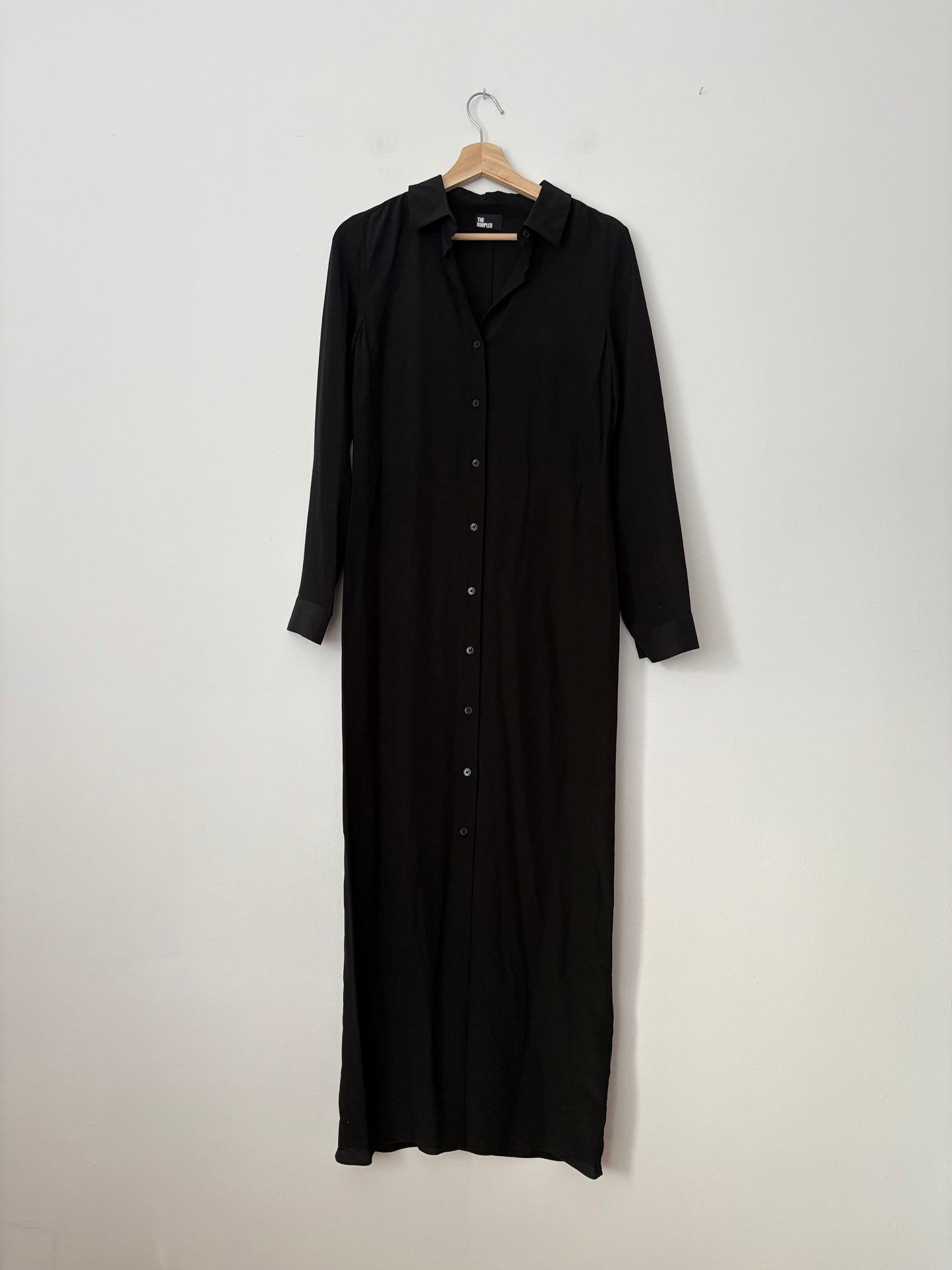 The kooples silk maxi shirt dress XS/S