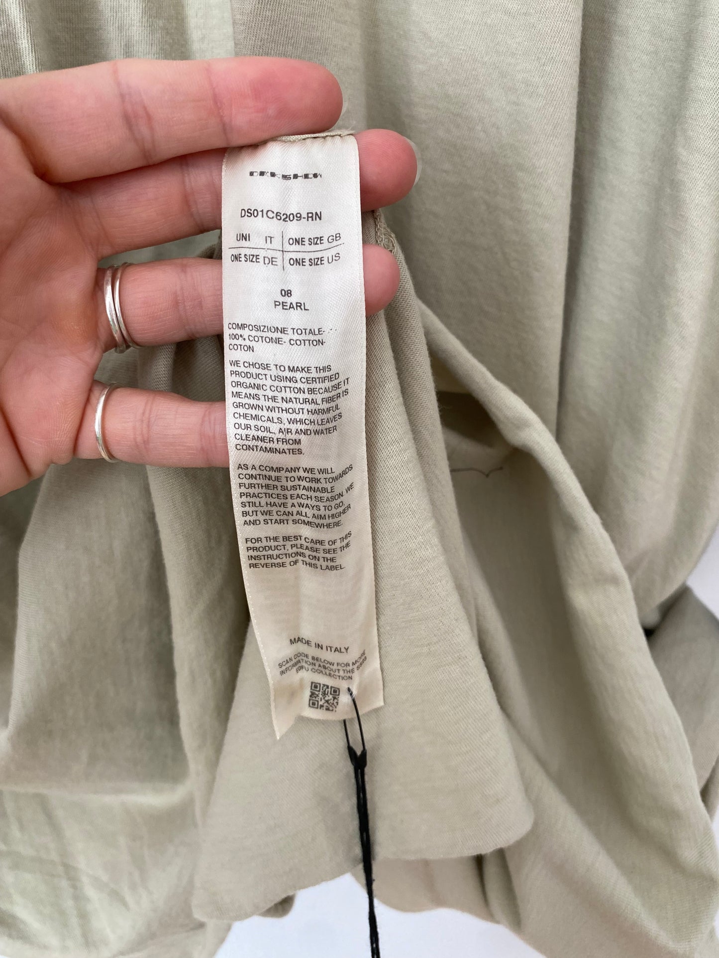 Robe courte Tommy DRKSHDW de Rick Owens, modèle d'origine