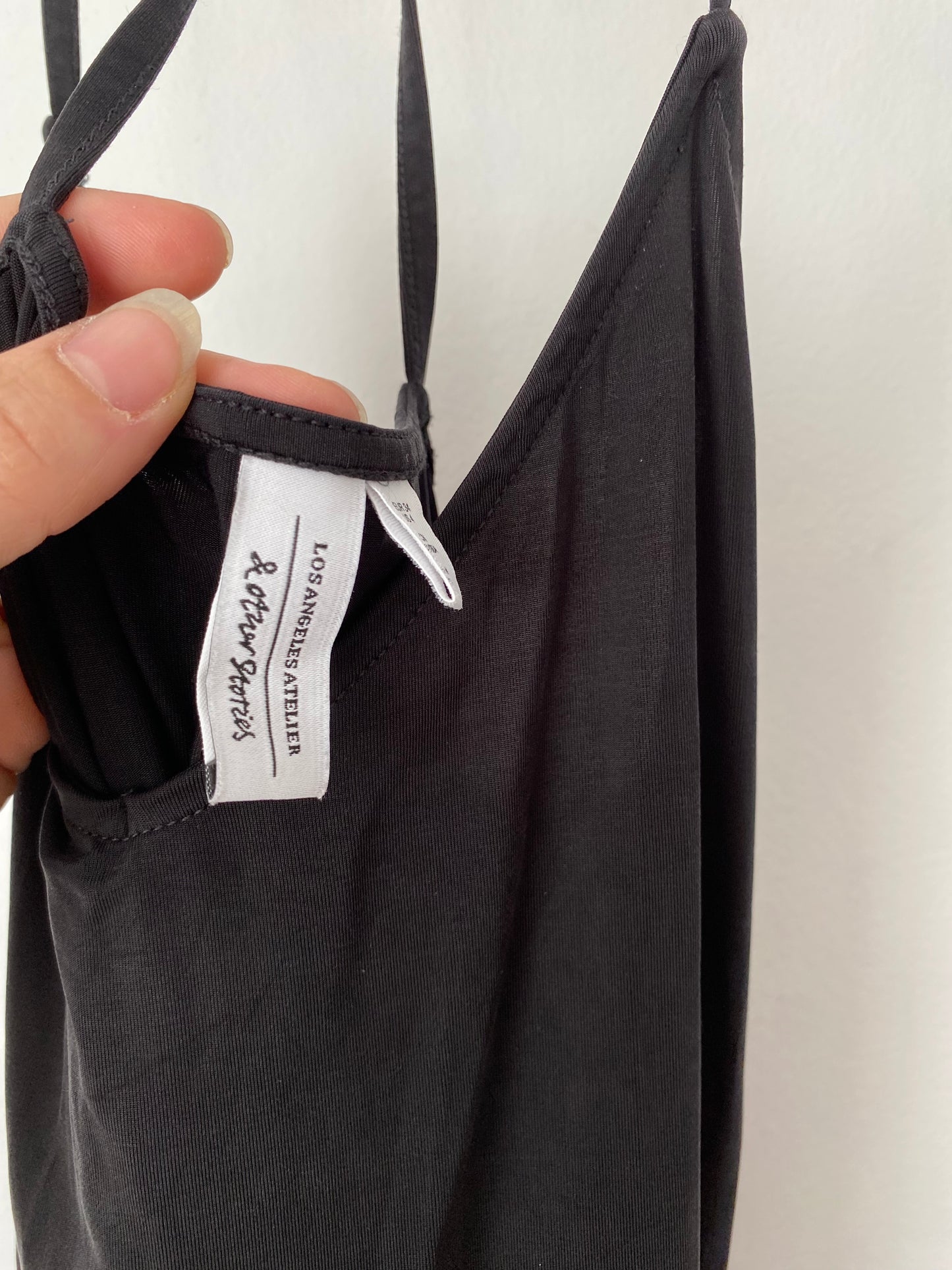 & Other stories cupro little black dress Small