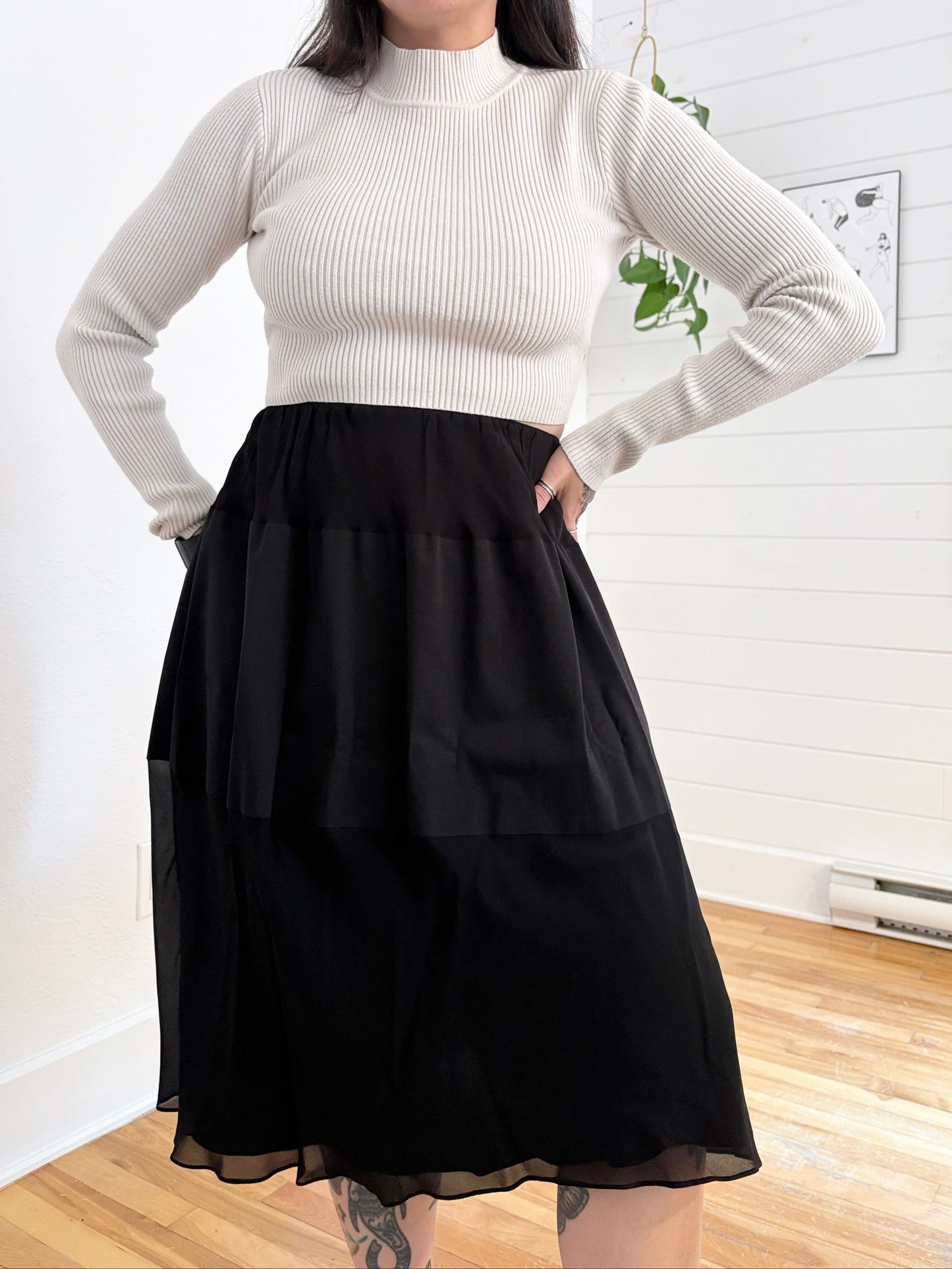 Louna open back ribbed sweater Small