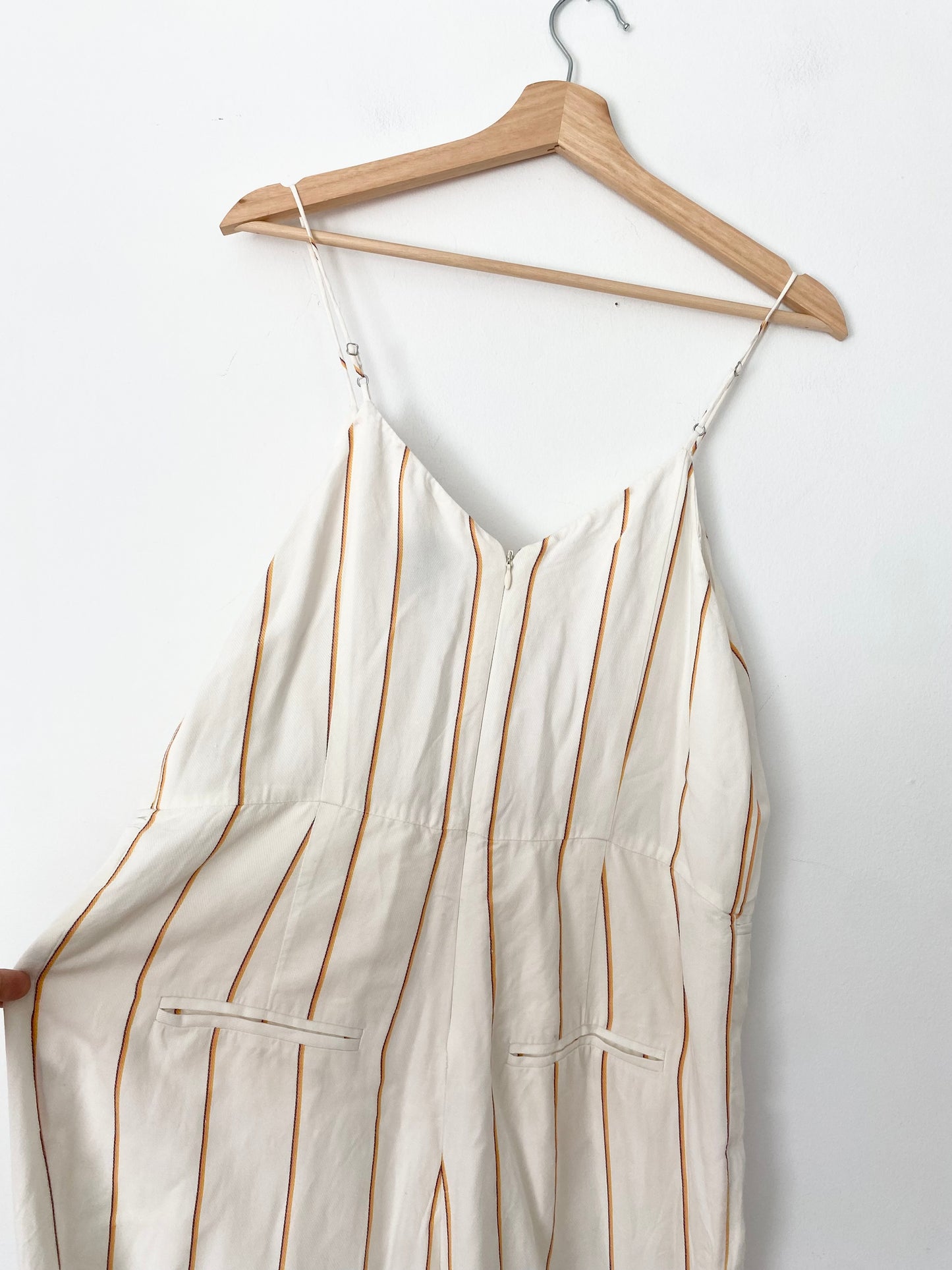 Anthropologie The Essential yarn-dyed jumpsuit M/L