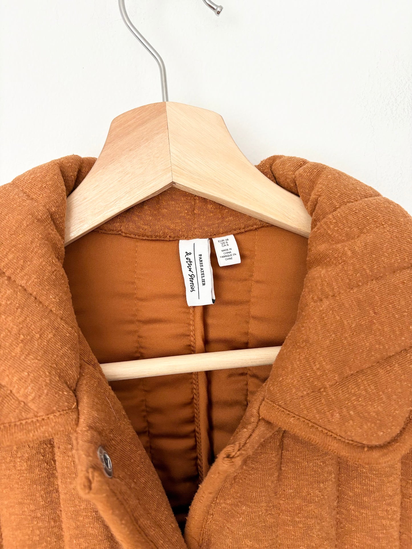 & Other stories quilted textured jacket Medium