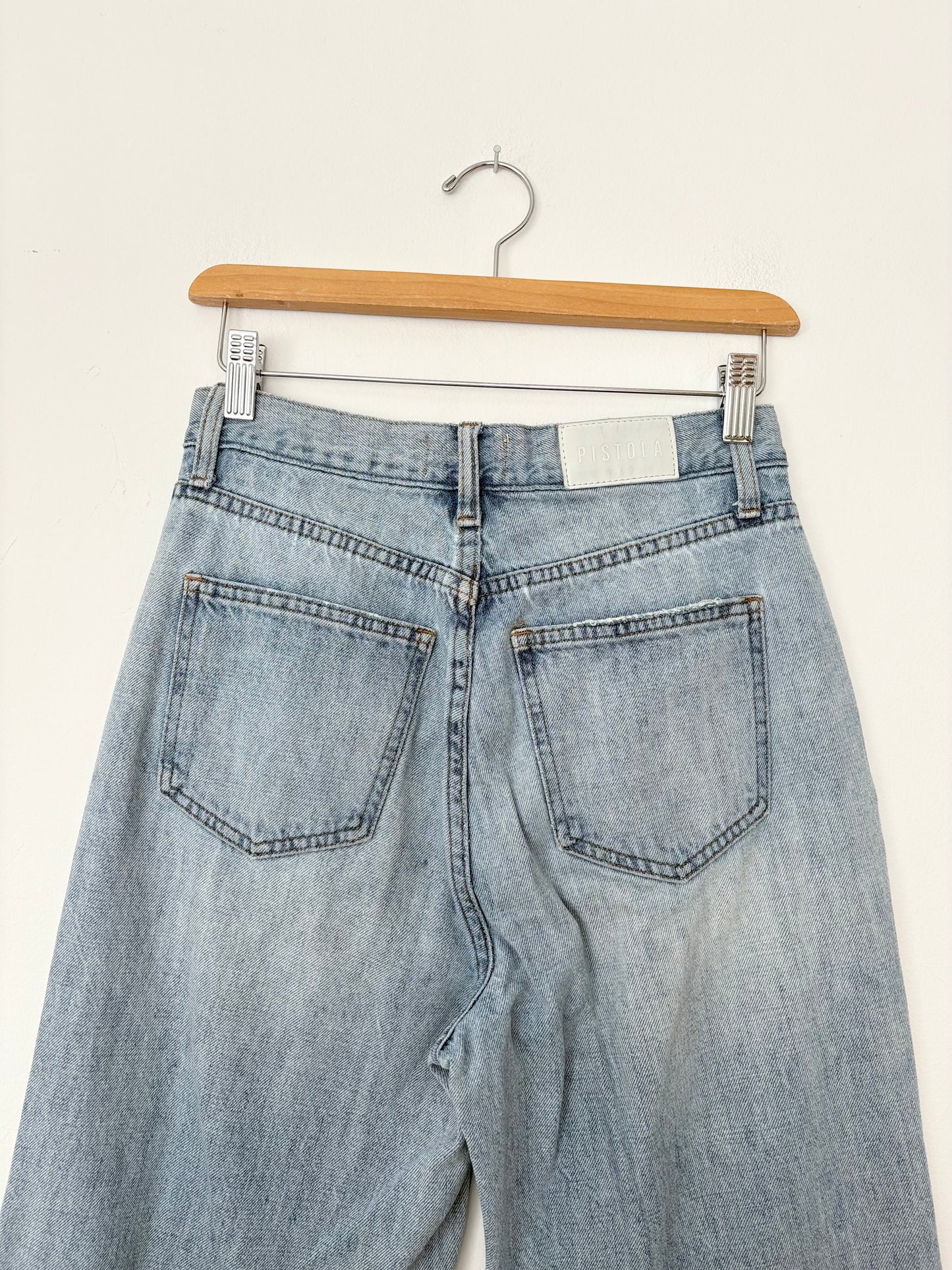 Pistola Bobbie crossover wide leg jeans W25