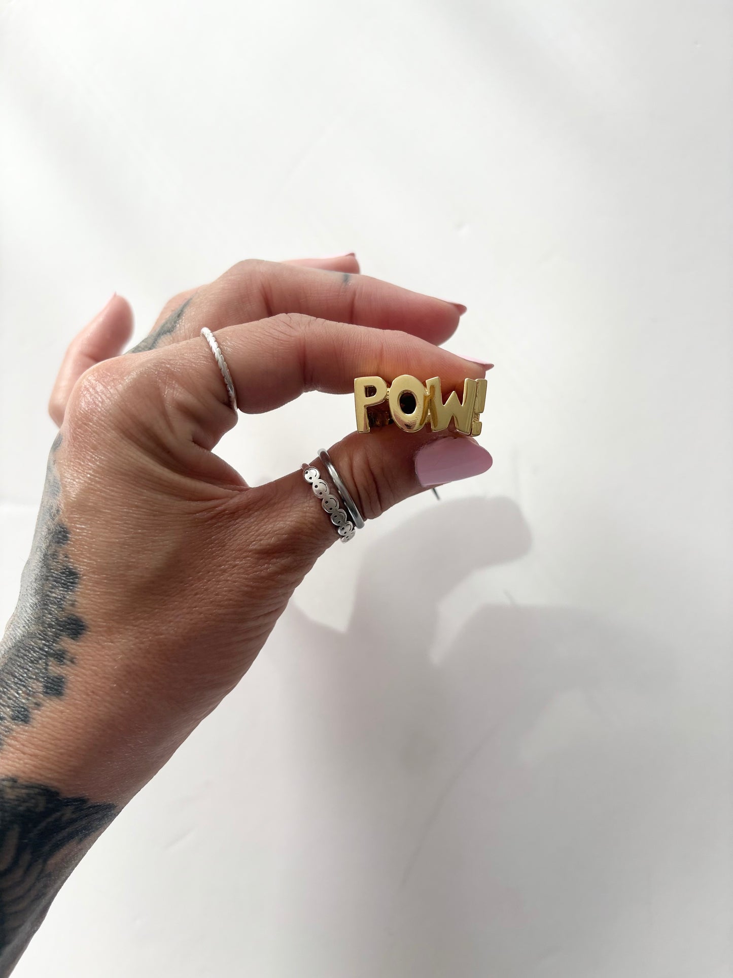 Noir NYC X DC POW! gold plated ring