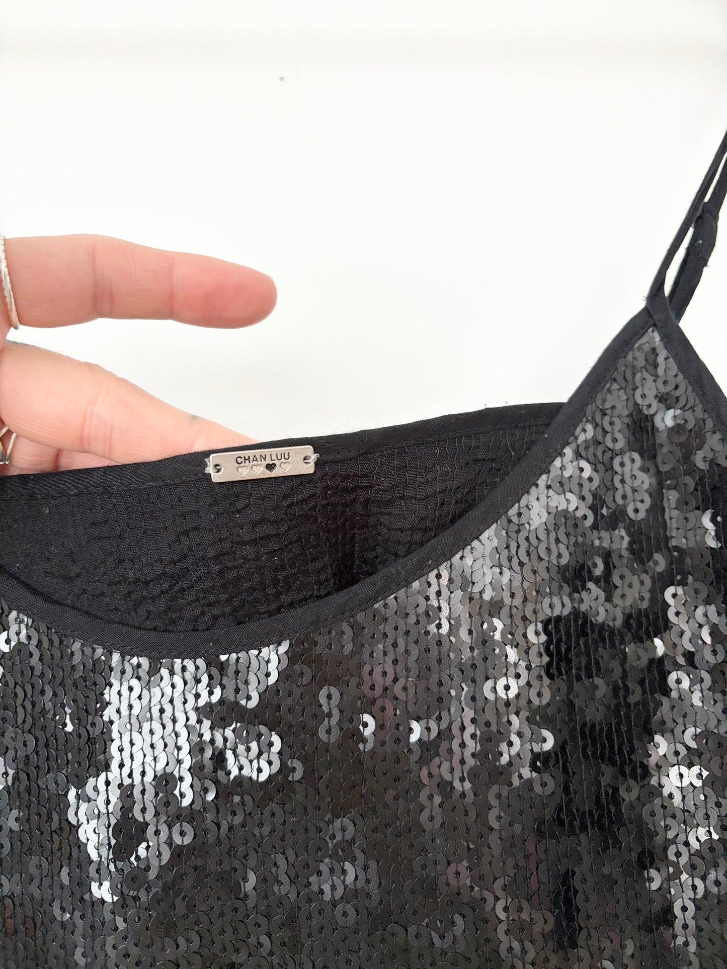 Robe courte à sequins Chan Luu taille moyenne