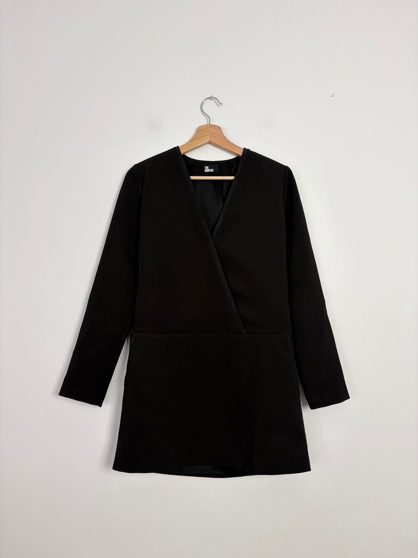 The kooples crossover drop waist mini dress small