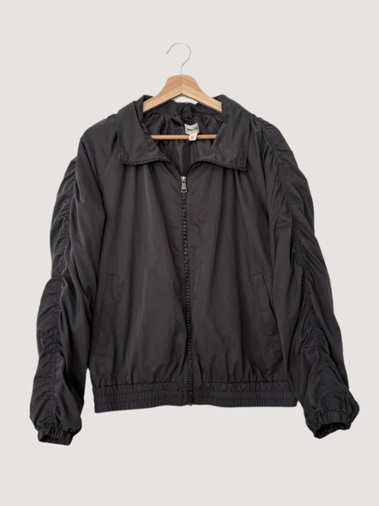 Open edit ruched sleeve bomber jacket S/M