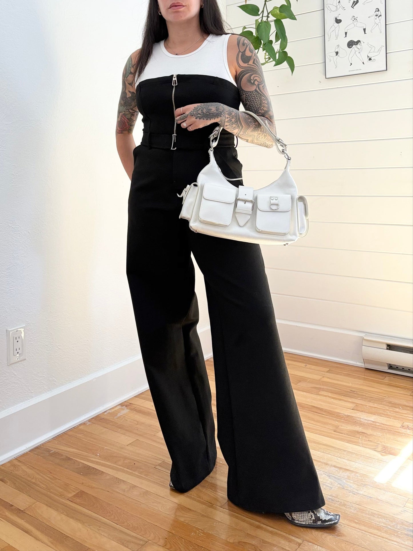 Sac Amelia blanc traitement vintage The Kooples