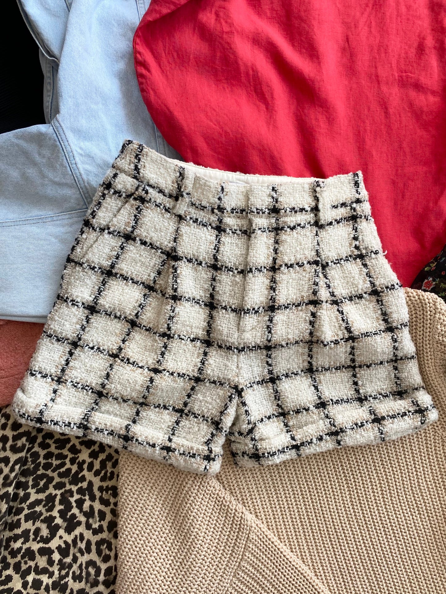Anine Bing Becky tweed shorts S/M