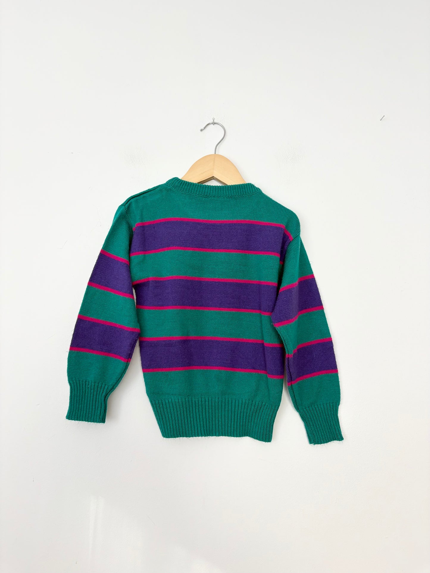 Vintage stripe knit sweater 4Y