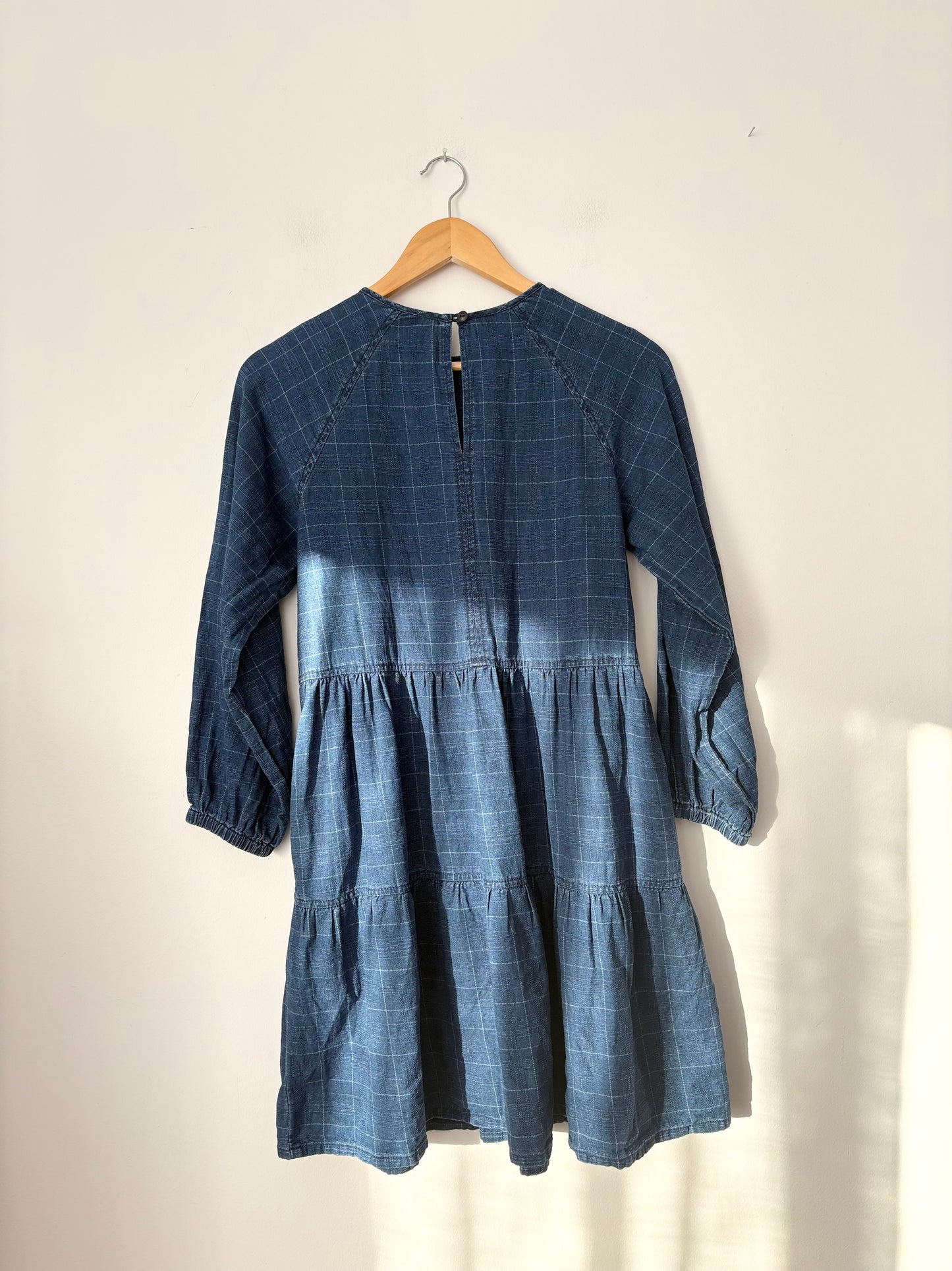 Robe mini en jean à carreaux Madewell, taille XS