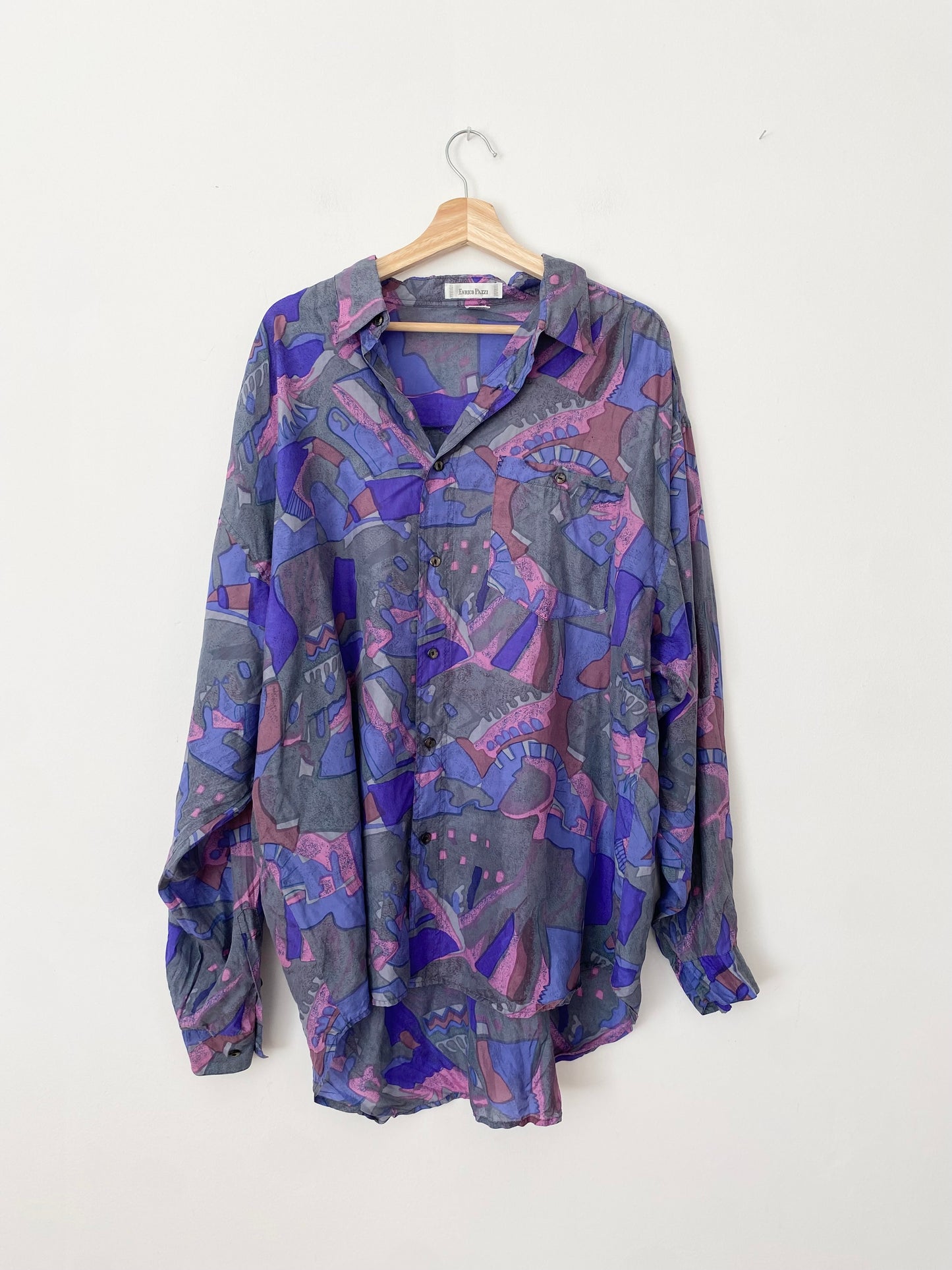 Vintage Enrico Pazzi silk shirt XL