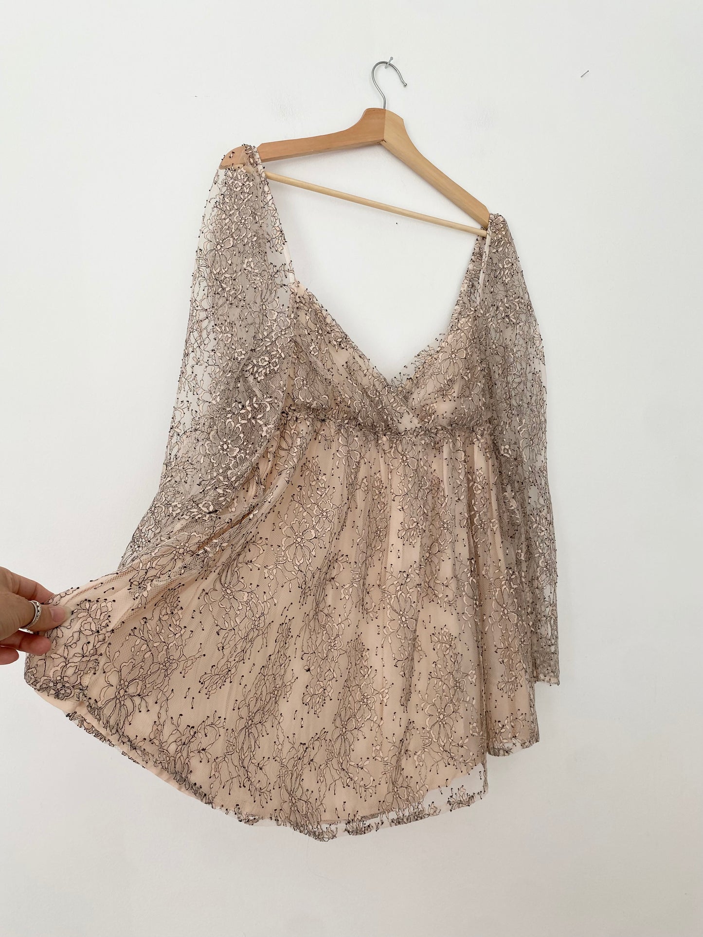 Free People heavenly lace tunic top Large