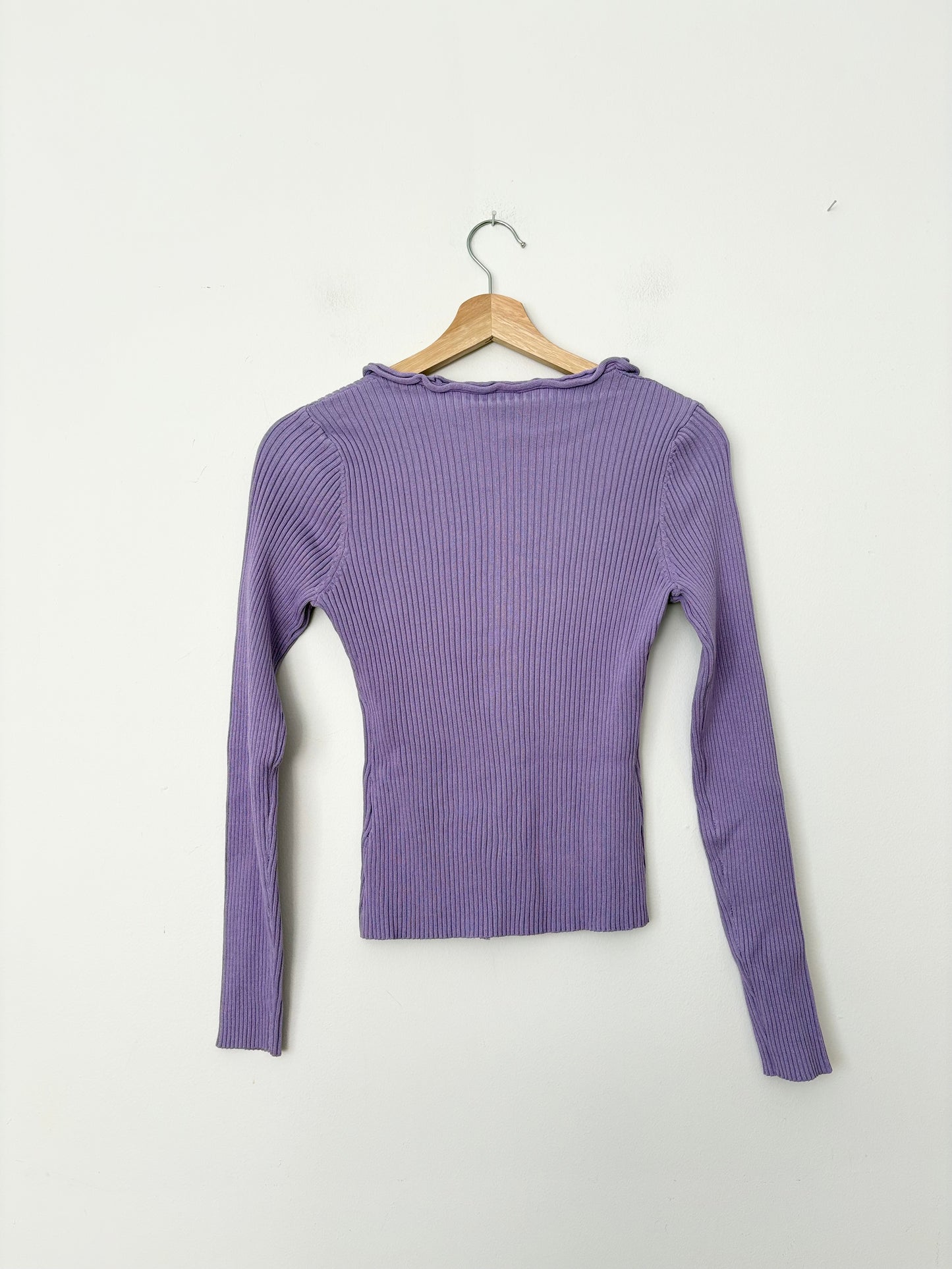 cardigan en maille violet à volants Charlie Find me Now S/M
