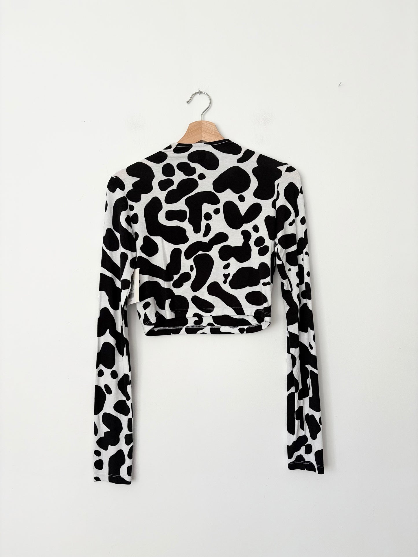 Lita by Ciara cow print mockneck top Medium