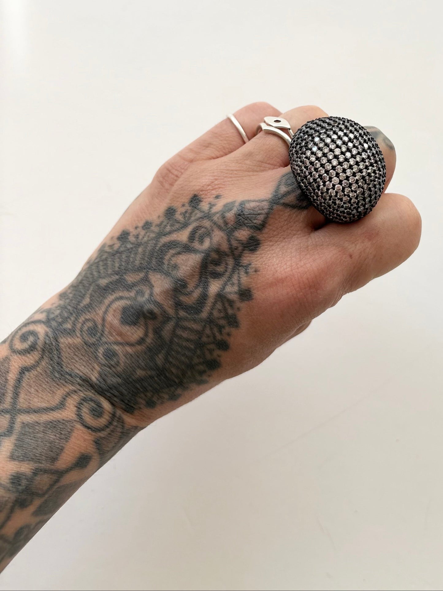 Noir NYC Ember CZ Pave Dome Ring