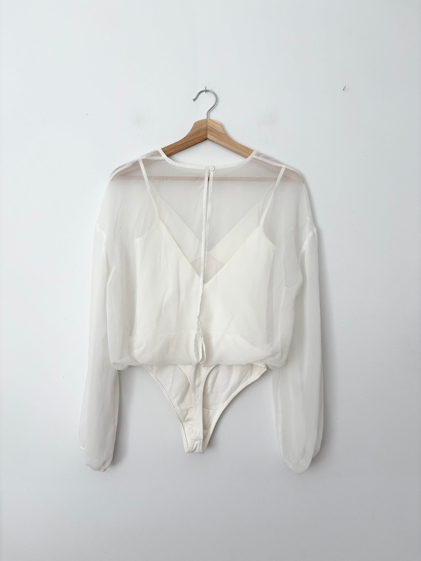 Wilfred talmont chiffon bodysuit Medium