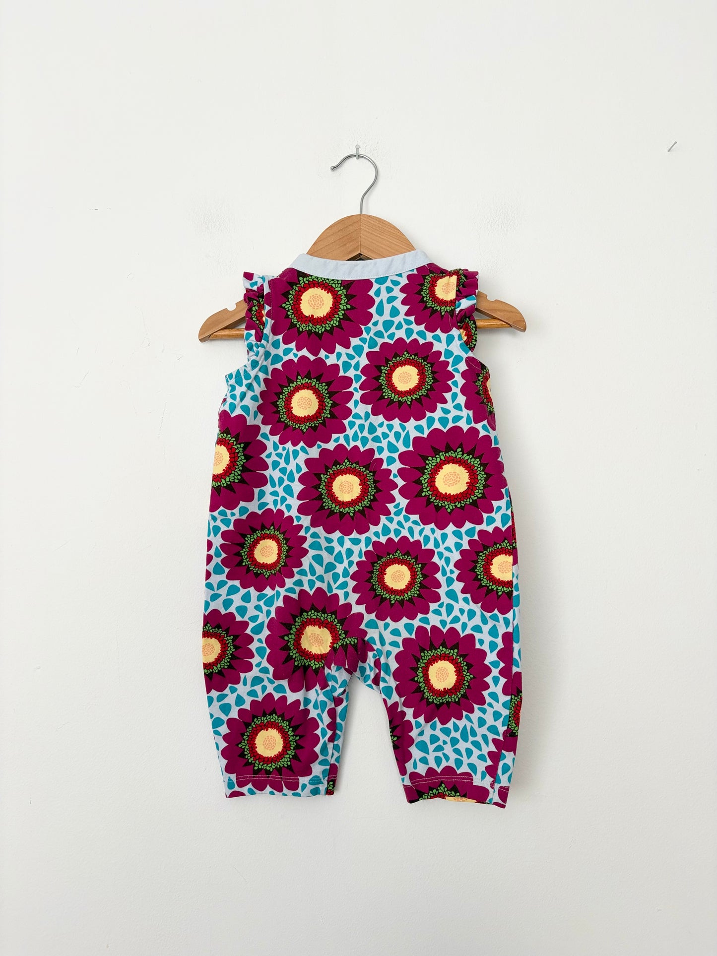 Hanna Anderson floral romper 6-12 months