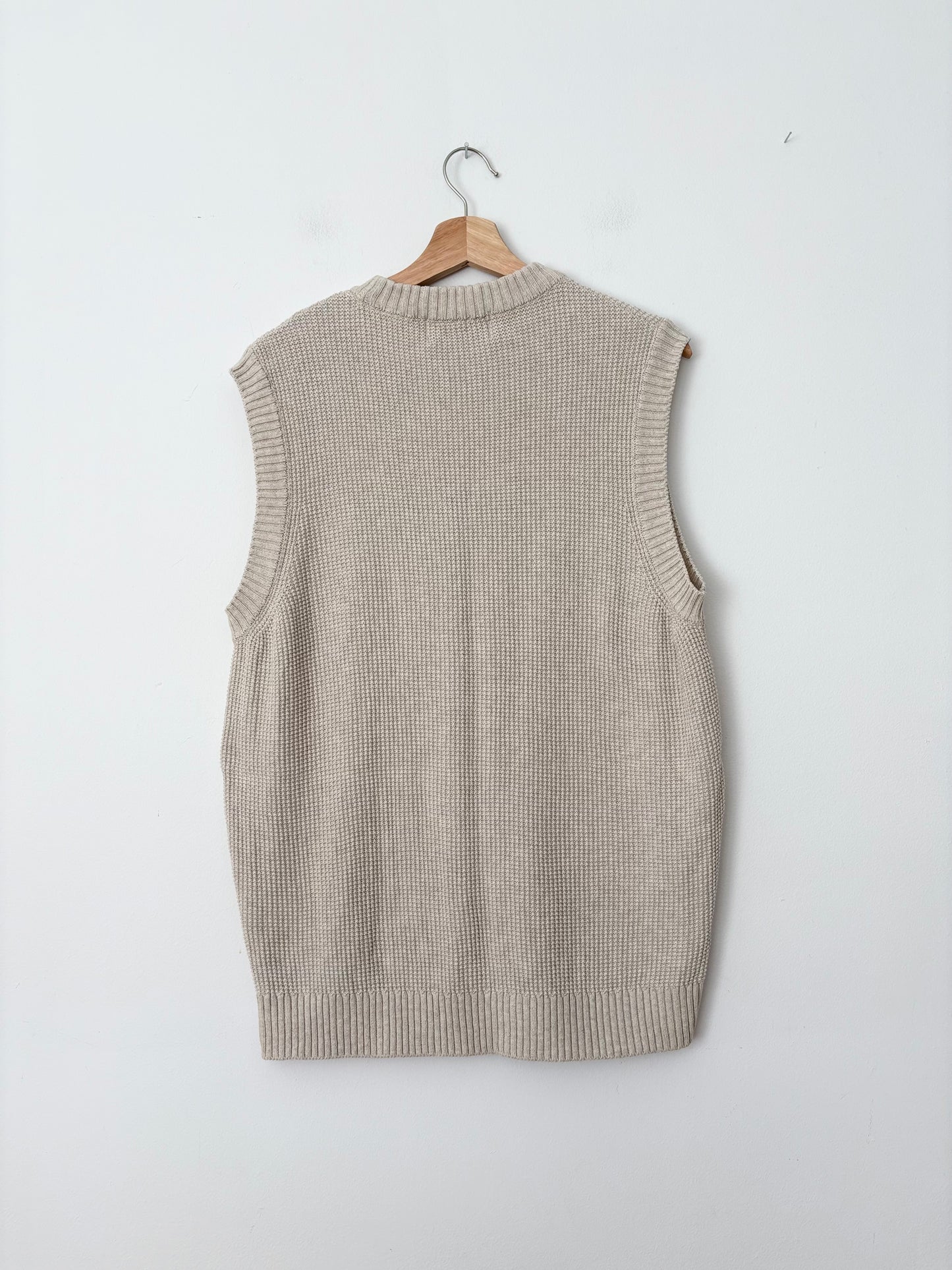 Olive knit sleeveless sweater L/XL