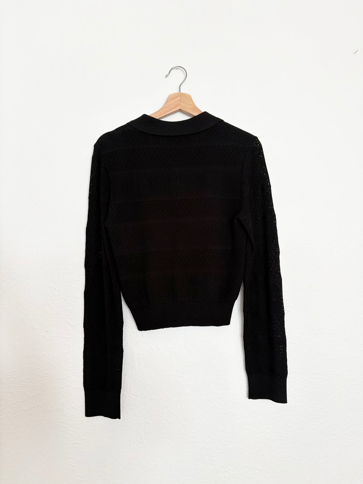 The kooples open work polo shirt M/L