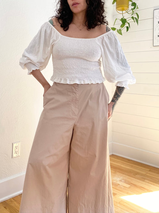 Chemisier court à smocks Anthropologie Pilcro, taille S
