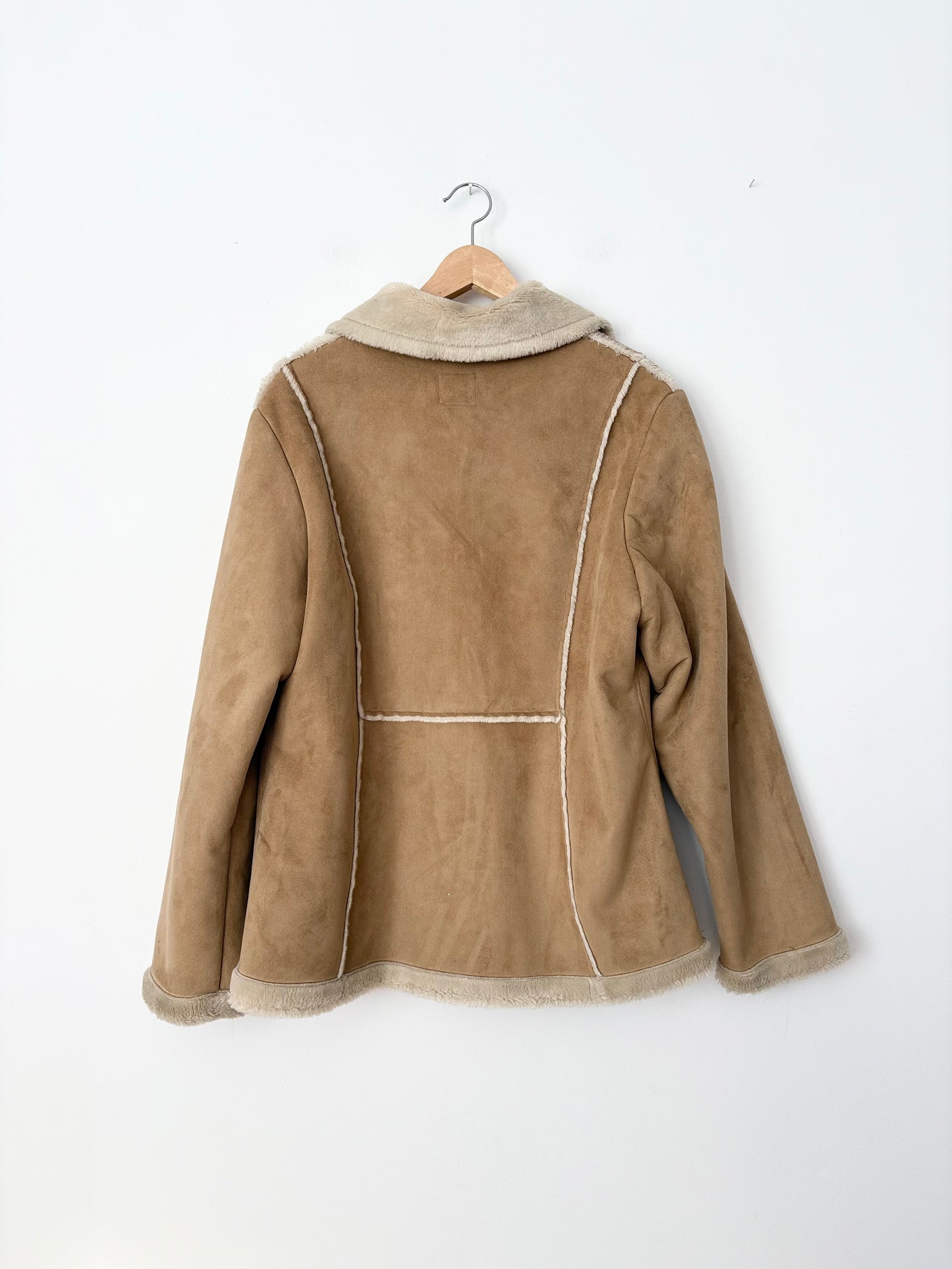 Manteau en peau lainée vintage Route 66, taille L