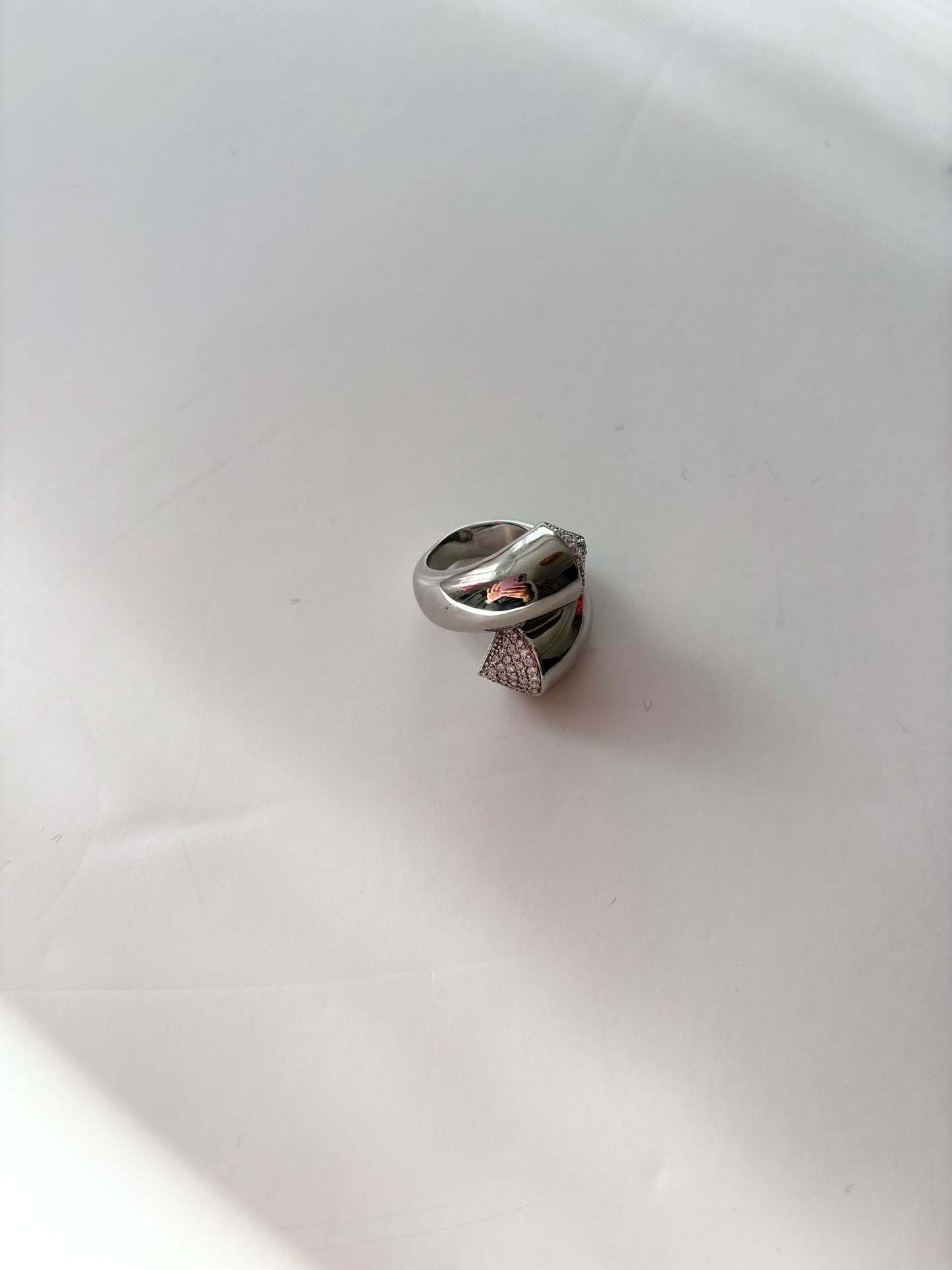 Noir NYC twisted pyramid ring