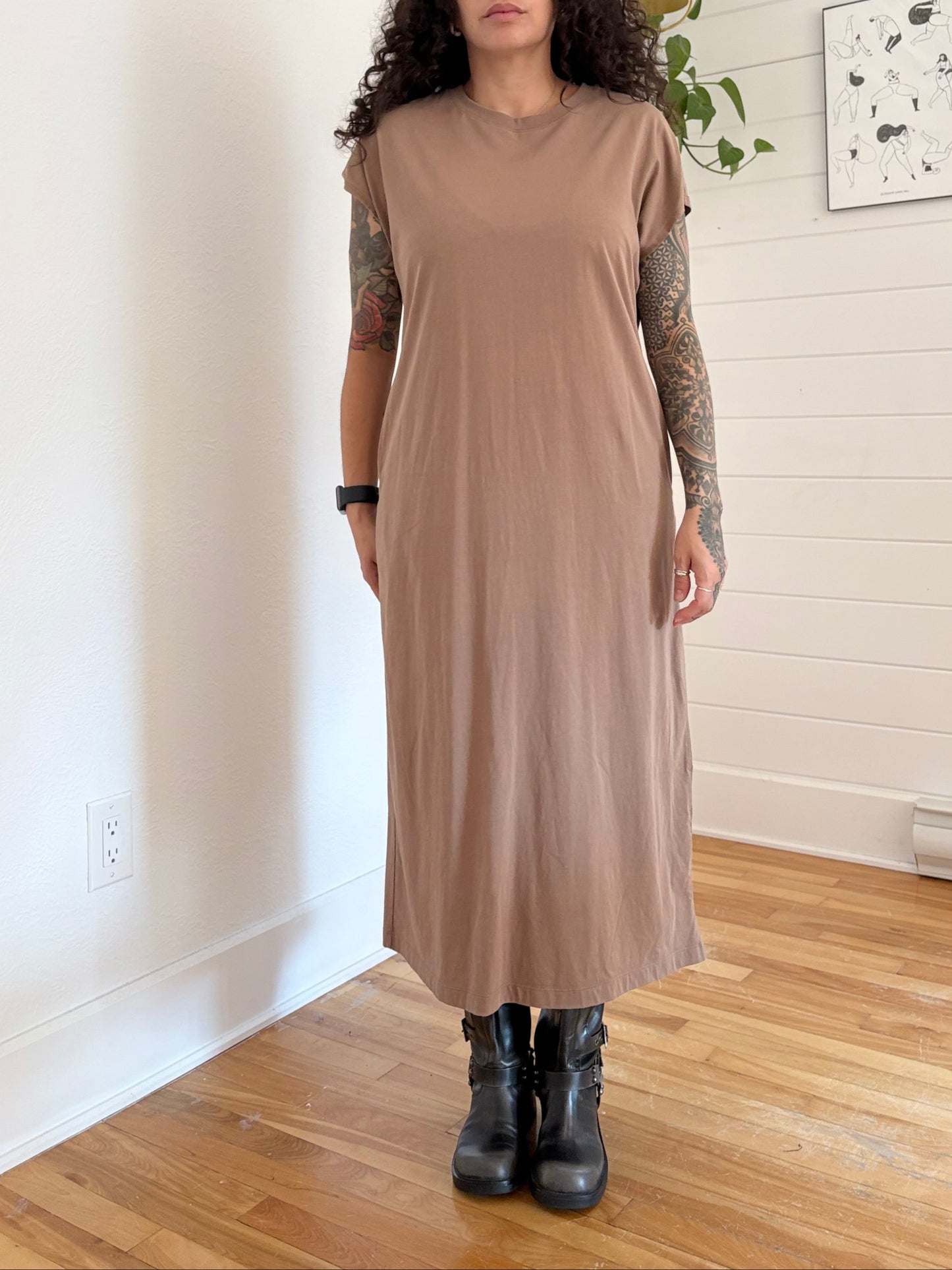 Uniqlo mercerized cotton sleeveless dress Large