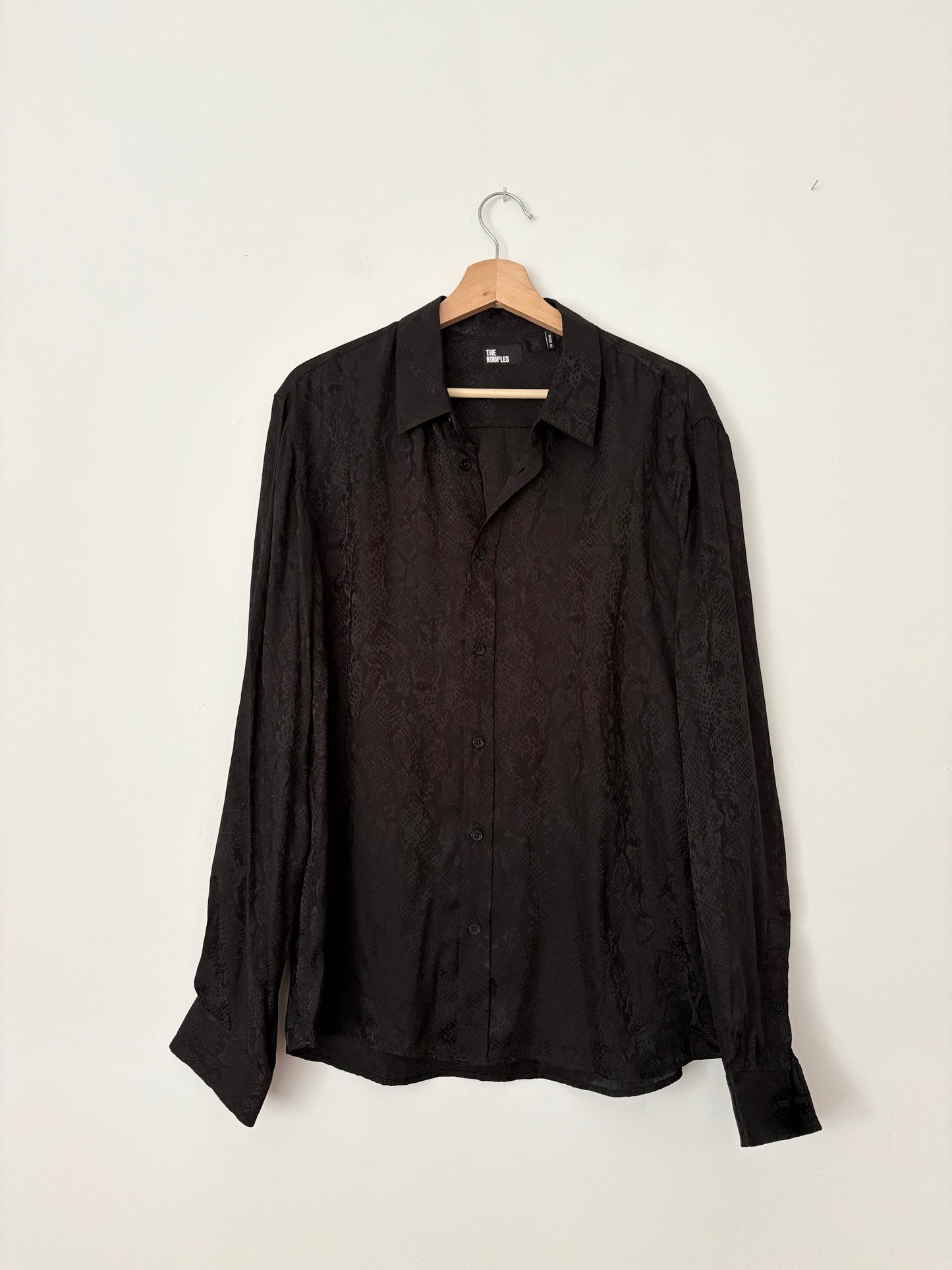 The kooples silk blend monochrome snakeprint button up Large